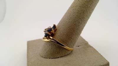Sapphire Lady's Stone & Diamond Ring 2 Diamonds .06 Carat T. (GJE003350) - Thumbnail 7