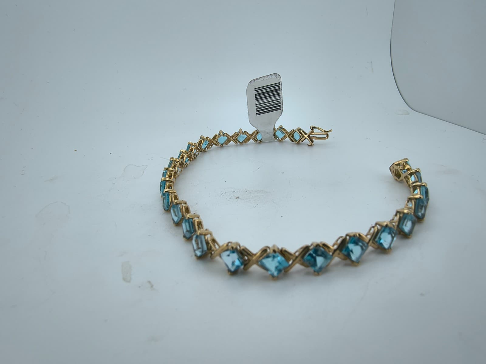 Blue Topaz Gold-Stone Bracelet 10K Yellow Gold 7.85g (GJE003538) - Thumbnail 6
