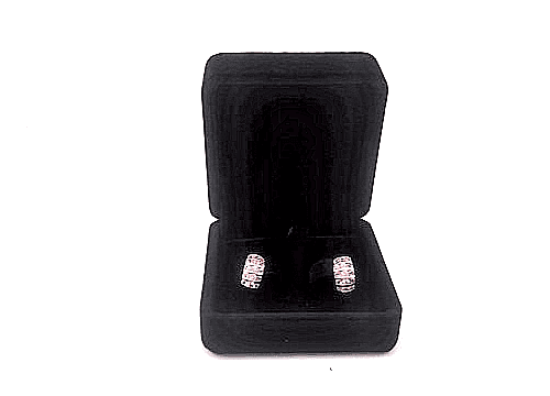 Pink Sapphire Gold-Stone Earrings 14K Yellow Gold 2.52g (GJE003520) - Thumbnail 2