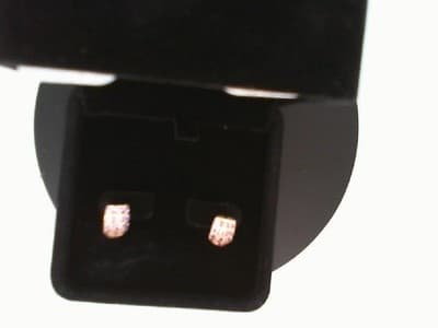 Pink Sapphire Gold-Stone Earrings 14K Yellow Gold 2.52g (GJE003520) - Thumbnail 5
