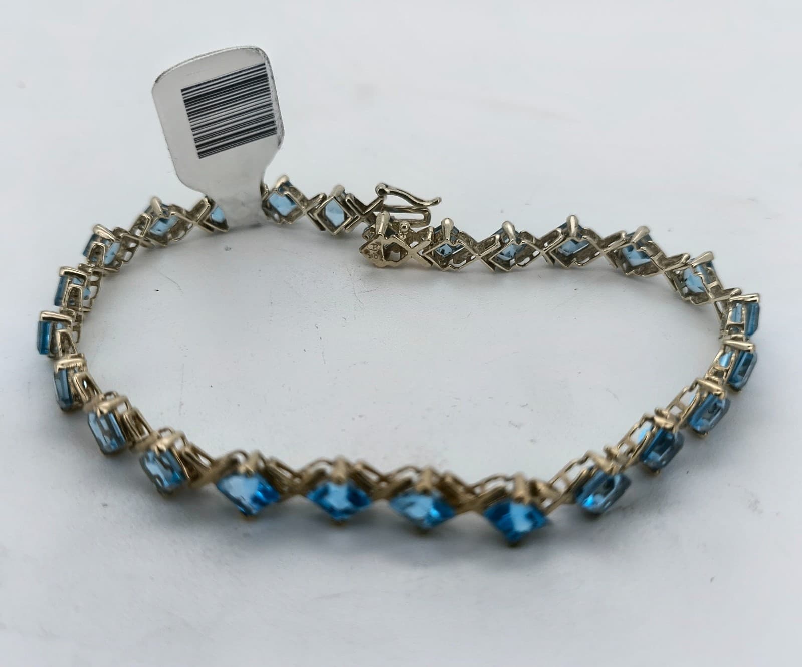 Blue Topaz Gold-Stone Bracelet 10K Yellow Gold 7.85g (GJE003538) - Thumbnail 3