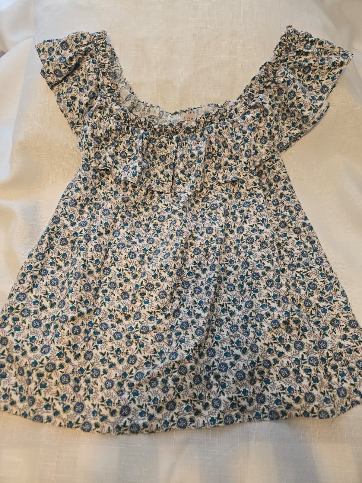 LOFT Women's Floral Off-Shoulder Blouse Size M, Item #1026 - Thumbnail 3