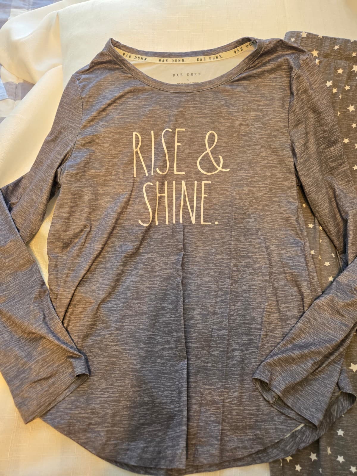 Rae Dunn 'Rise & Shine' Pajama Set - Size S, Item #1013 - Thumbnail 3
