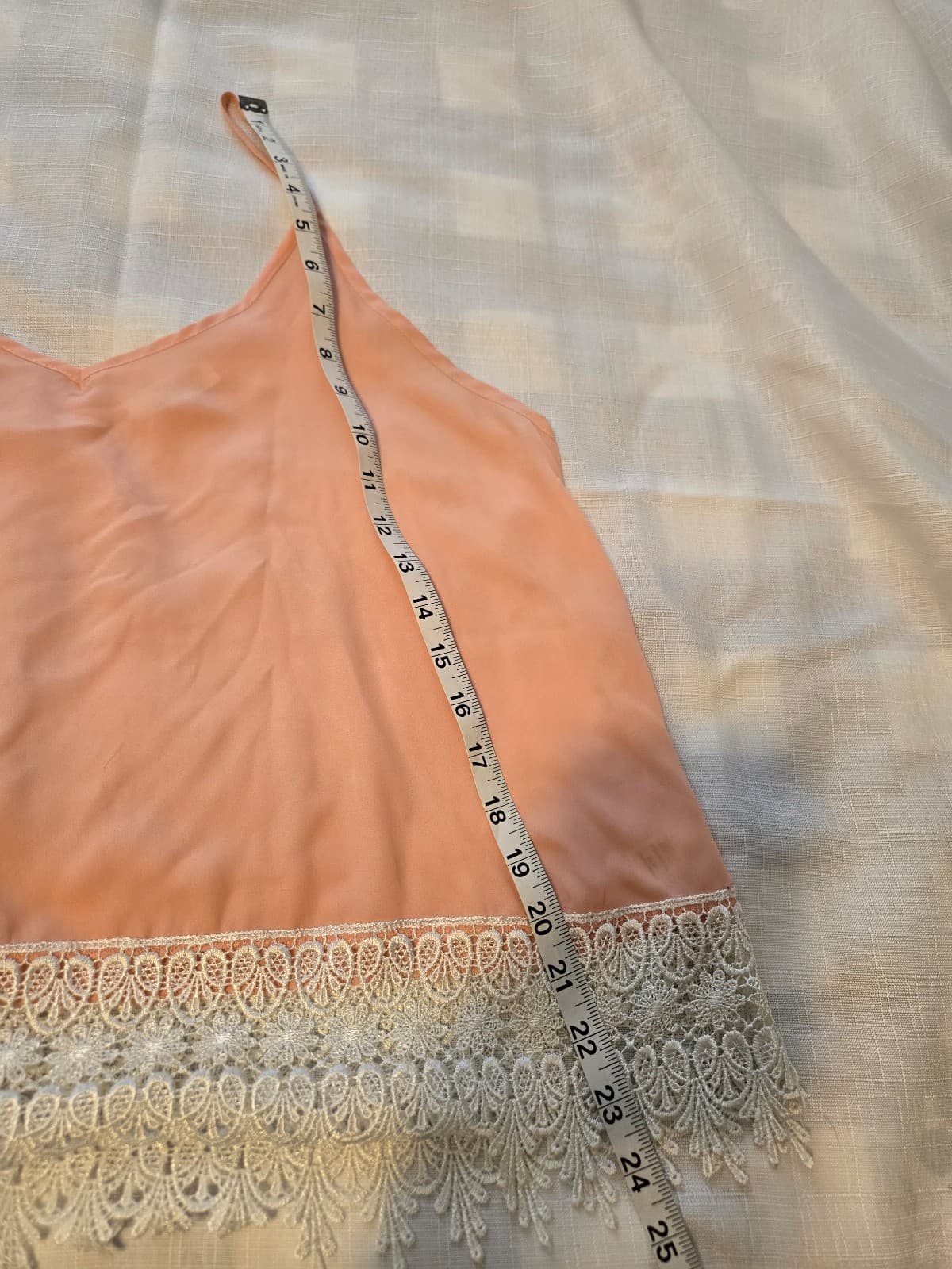 Iris Apricot Lace Cami Size L, Item #1005 - Thumbnail 4