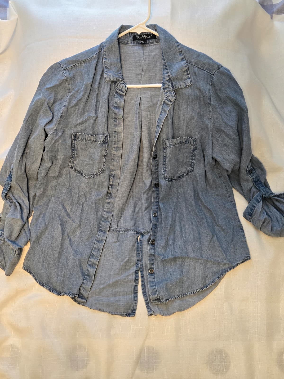 Velvet Heart Women's Denim Button-Up Shirt Size M, Item #1019 - Thumbnail 4