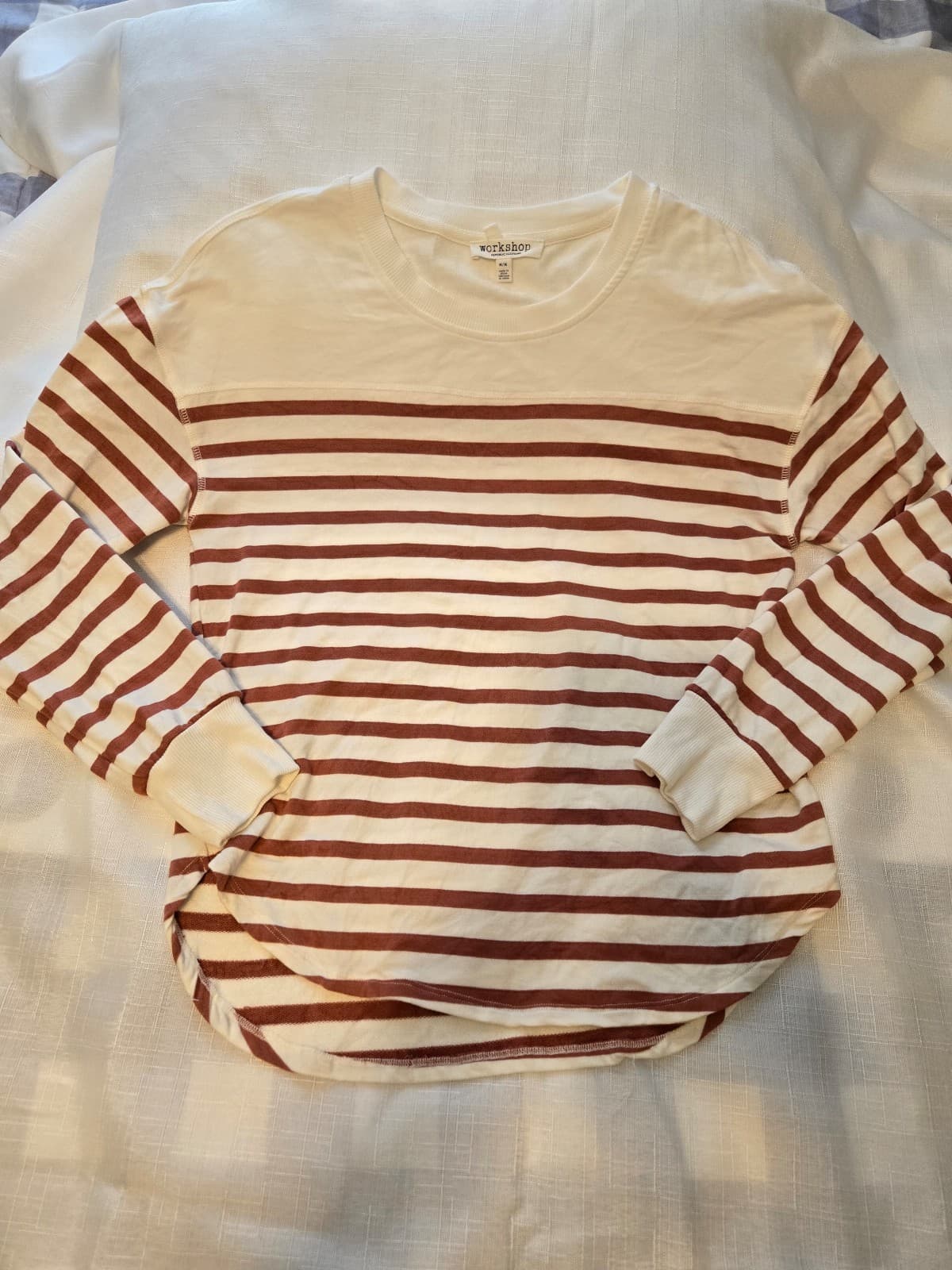 Workshop Republic Clothing Striped Long Sleeve Shirt Size M, Item #1023 - Thumbnail 3