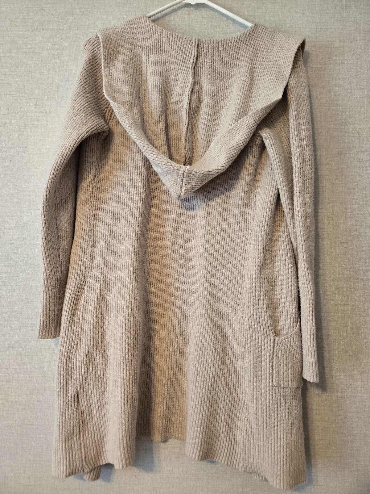 Cyrus Beige Hooded Cardigan Sweater Size S Item #1011 - Thumbnail 3