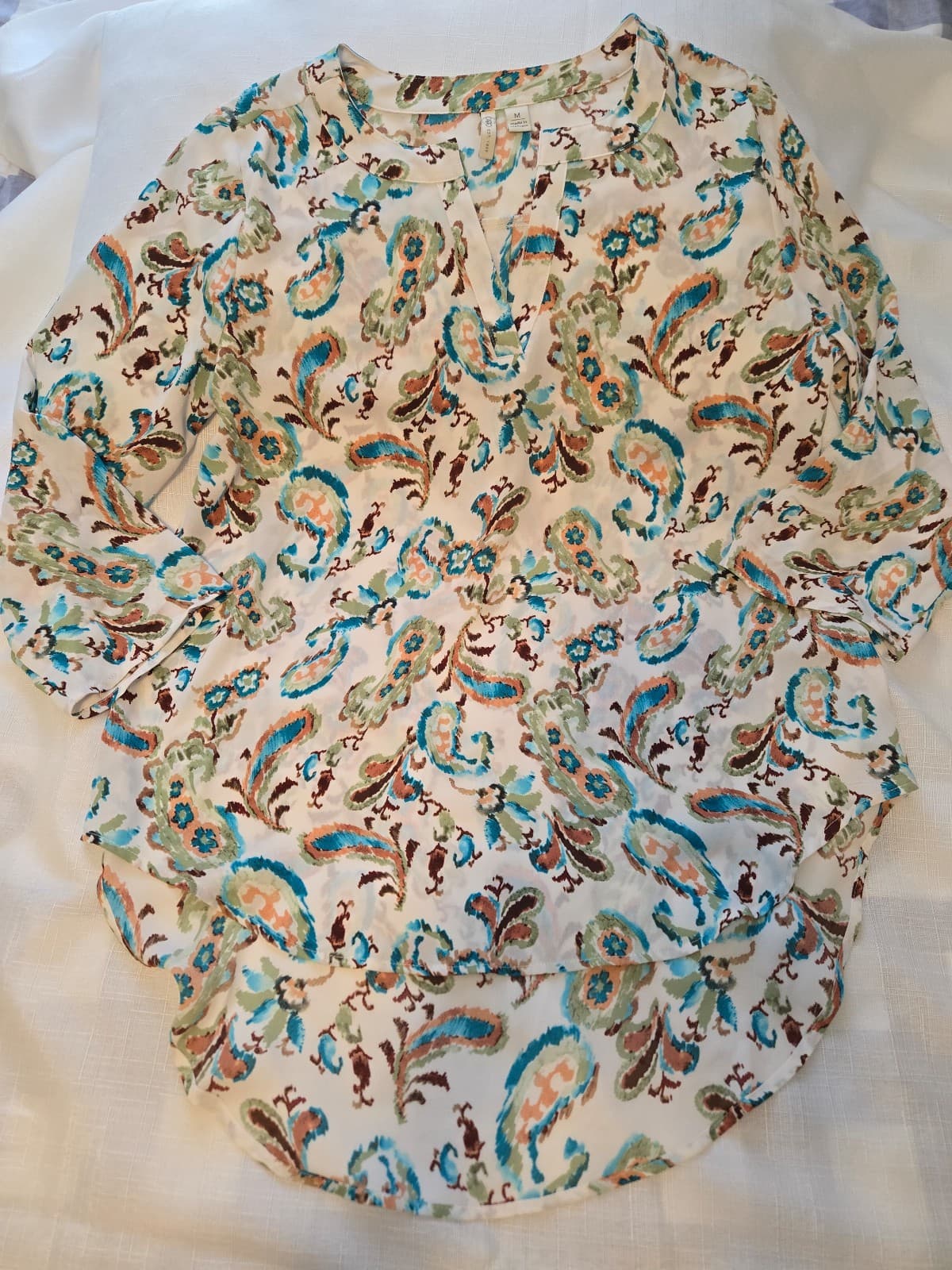 Cato Women's Floral Print Blouse - Size M, Item #1021 - Thumbnail 3