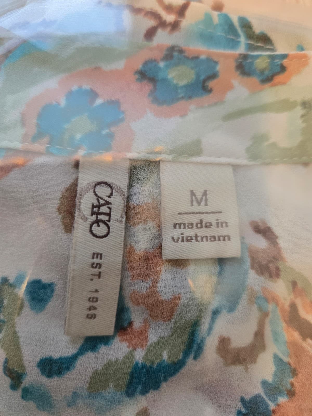 Cato Women's Floral Print Blouse - Size M, Item #1021 - Thumbnail 4
