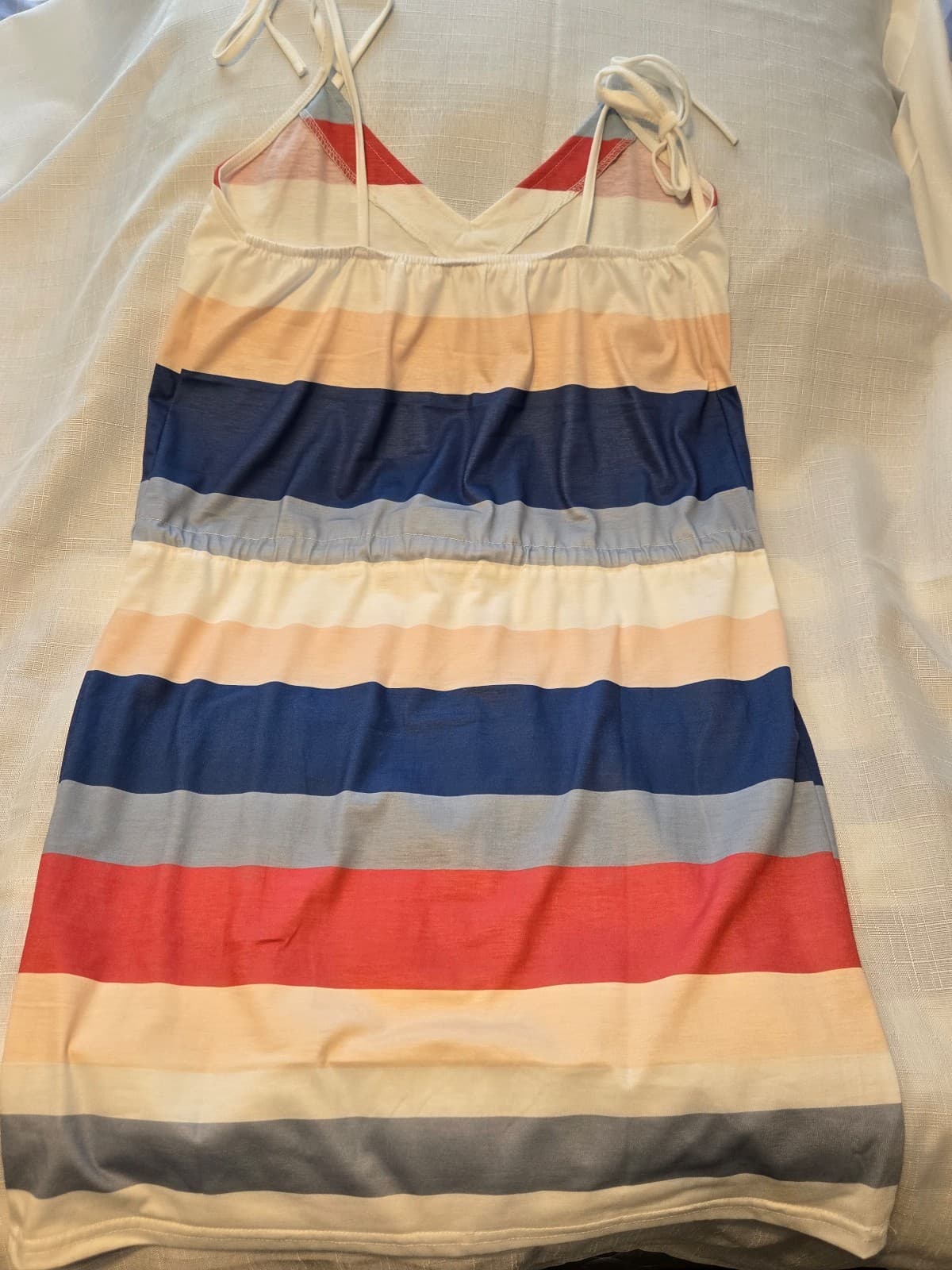 Striped Sleeveless Casual Dress Size M, Item #1008 - Thumbnail 2