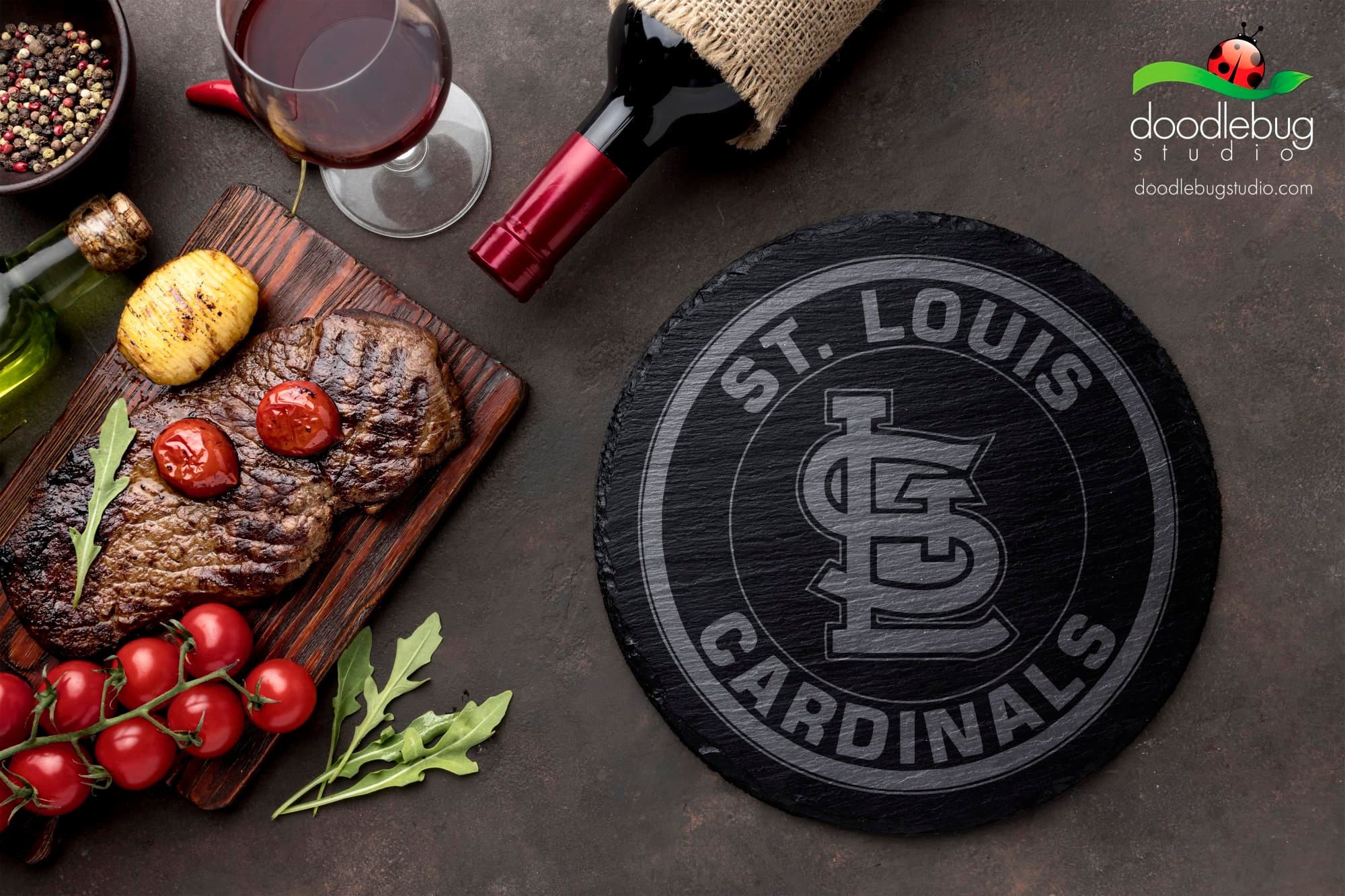 St. Louis C*rdinals Coaster, Baseball Sports Drinkware, Round Coaster, Game Day Decor, Fan Gift, Men's Gift, Man Cave, Christmas - Thumbnail 2