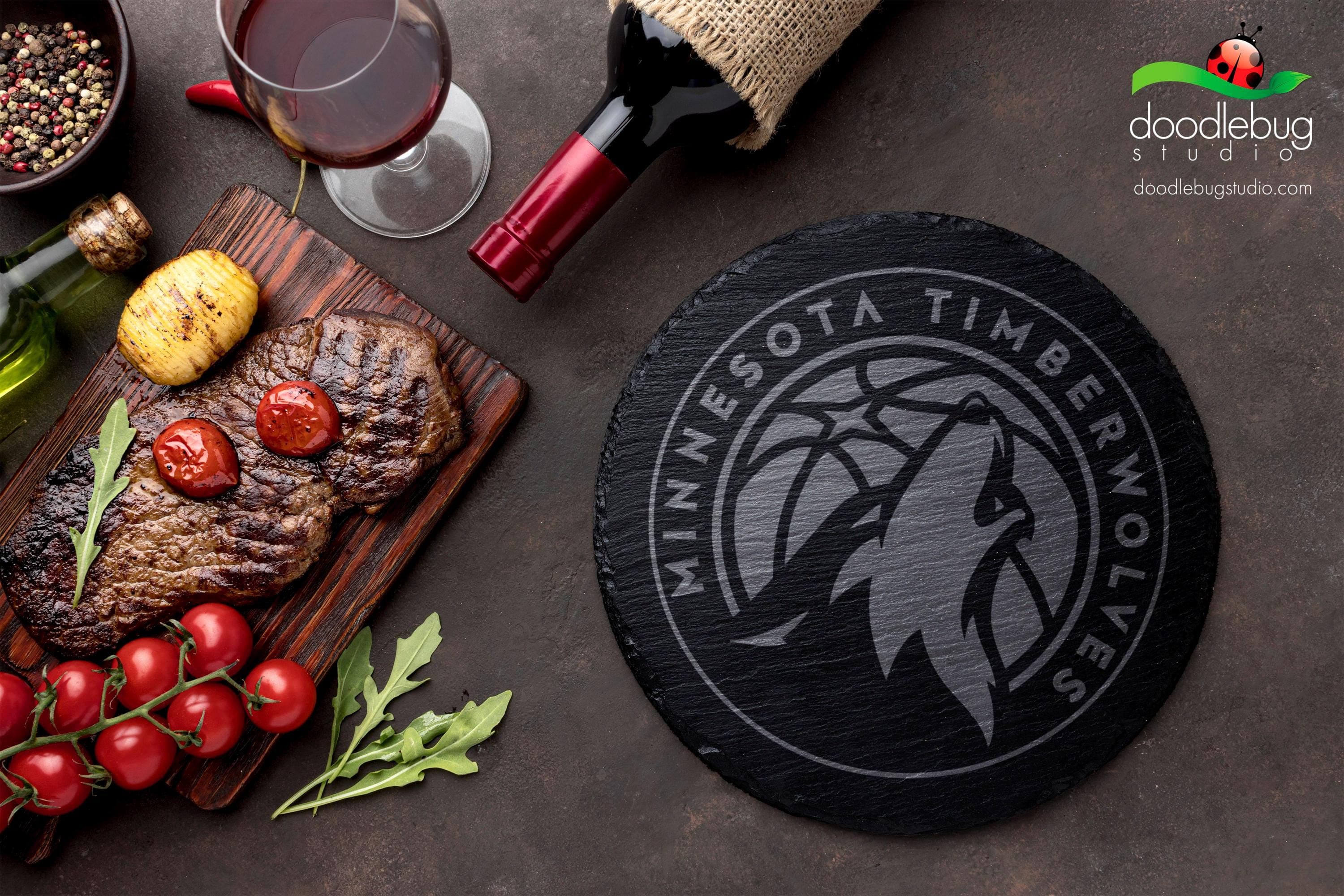 Minnesota Timberwolves Logo Coaster, NBA Fan Gift, Basketball Drink Coaster, Sports Decor, Timberwolves Merchandise, Unique Coaster - Thumbnail 2