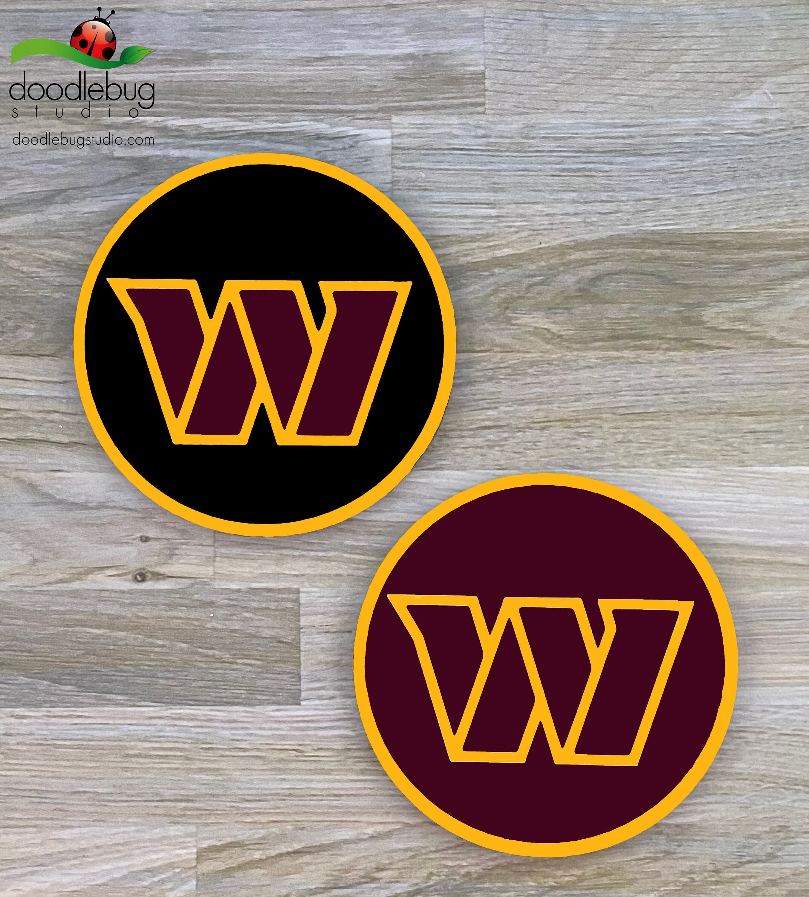 Washington Commanders, W Coaster, NFL, Football Team, Washington DC, Gift, Christmas, Sports, Clubs, NFC East, Burgundy and Gold, D.C. - Thumbnail 4