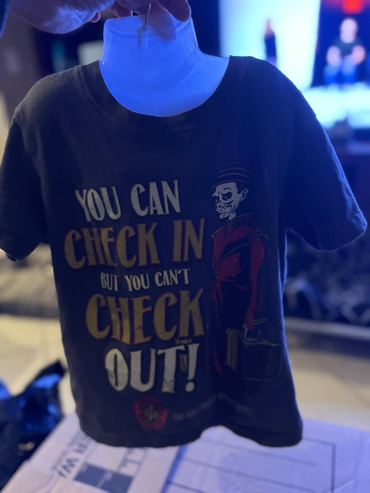 Disney Parks Hollywood Tower Hotel T-shirt XS Check In Check Out
