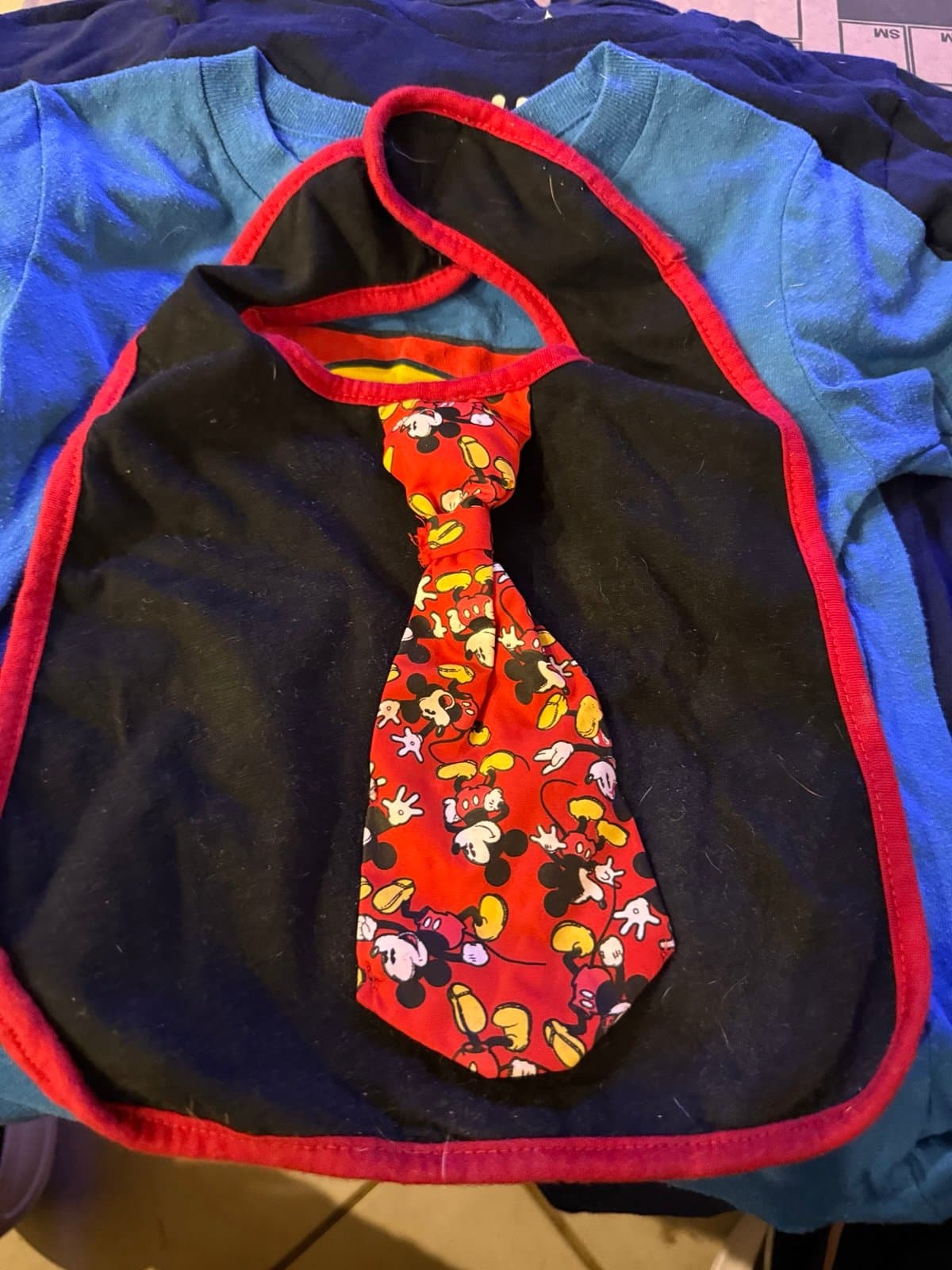 Mickey Mouse Bib with Tie