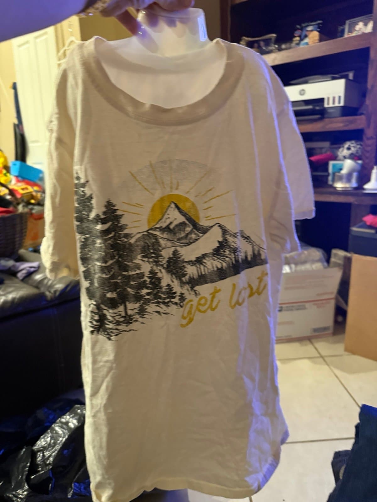 Goodie Two Sleeves mountain sun "get lost" t-shirt
