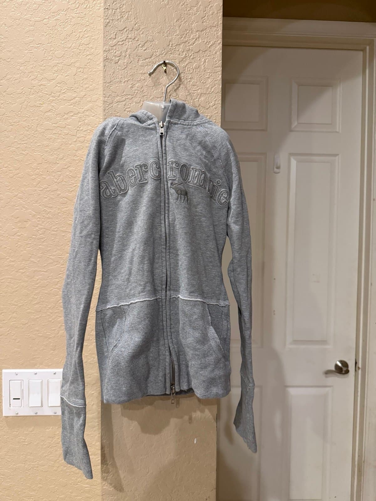 Abercrombie & Fitch Grey Full-Zip Hoodie