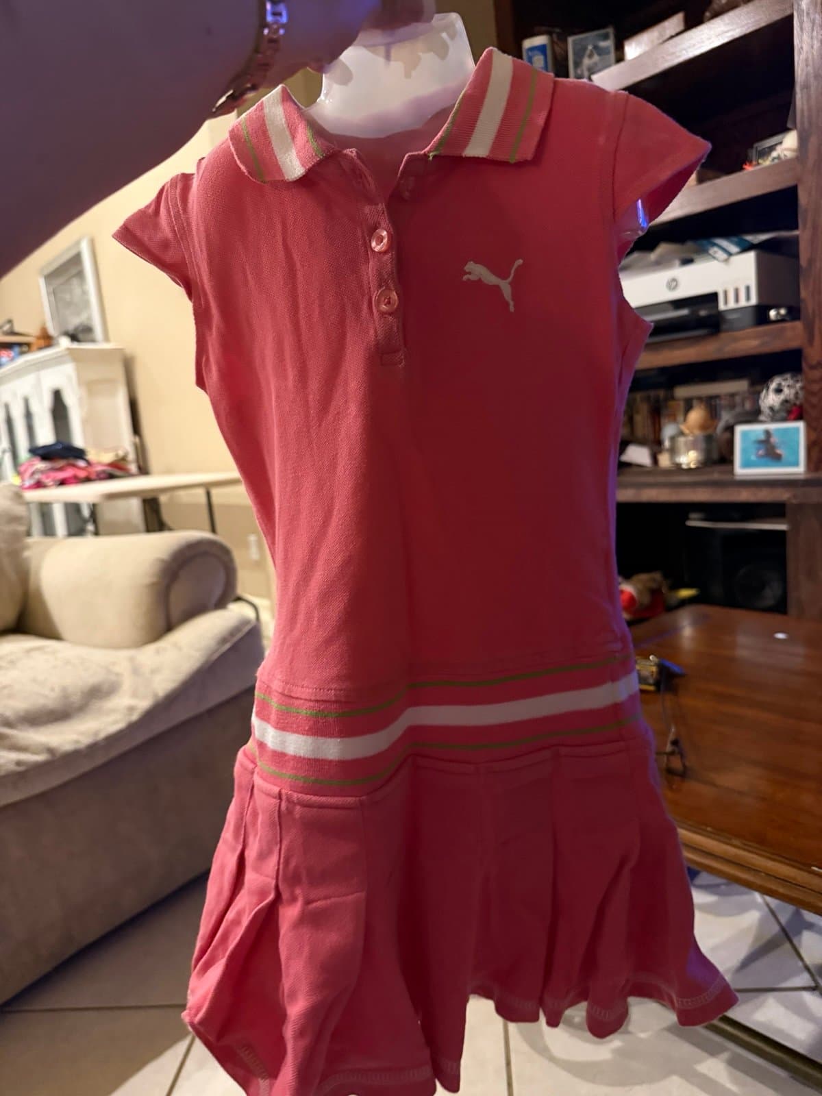 Puma Girls 5 Pink Polo Pleated Dress