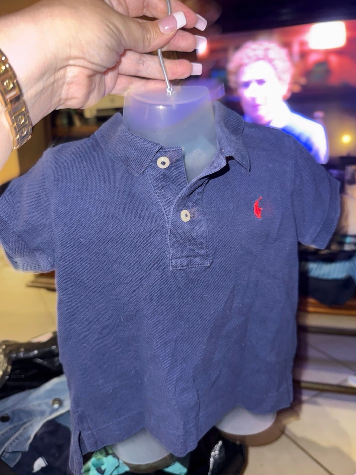 Ralph Lauren Polo baby shirt navy blue 9M