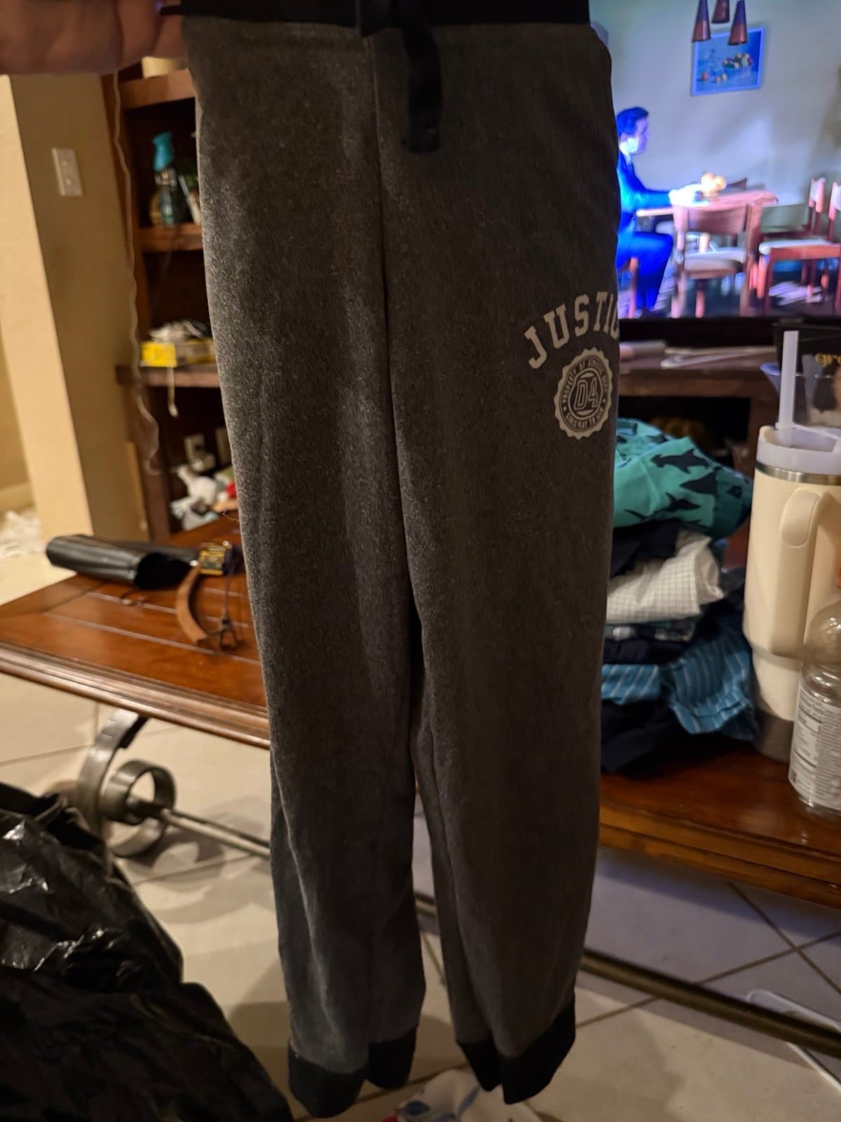 Justice grey sweatpants size 8
