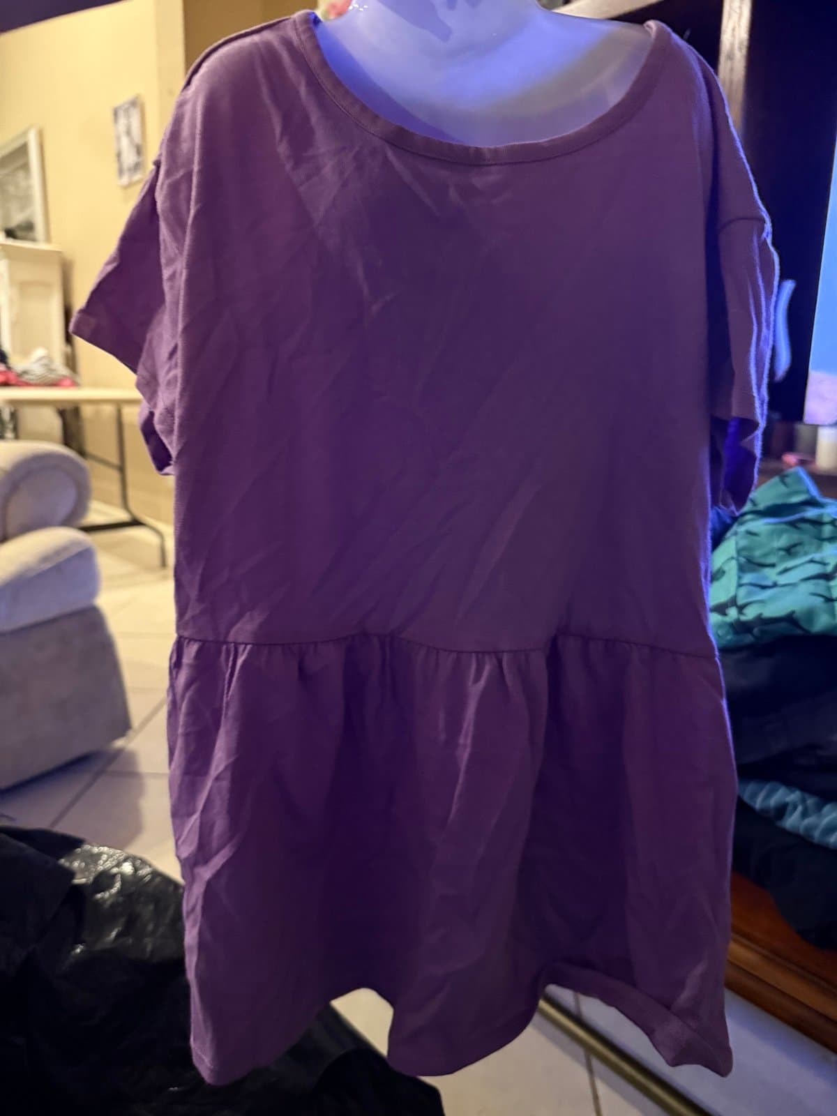 Wonder Nation Purple Tunic Top L (10-12)