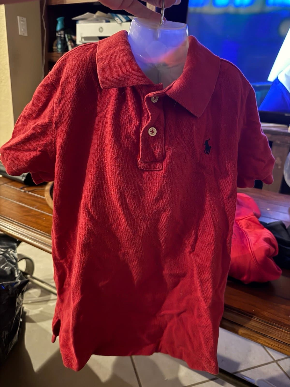 Polo Ralph Lauren Red Polo Shirt Size 7