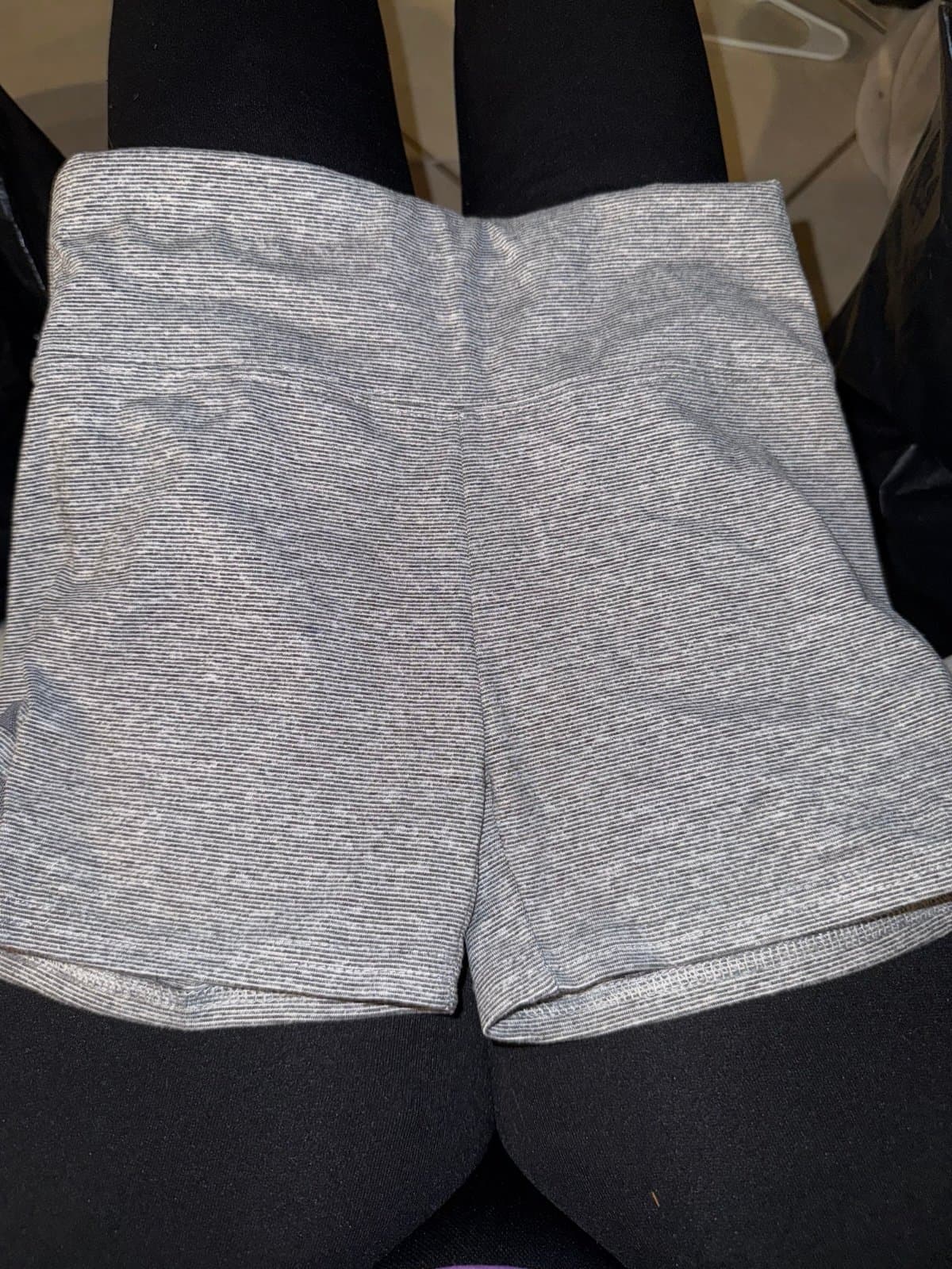 Justice Active grey striped shorts size 10
