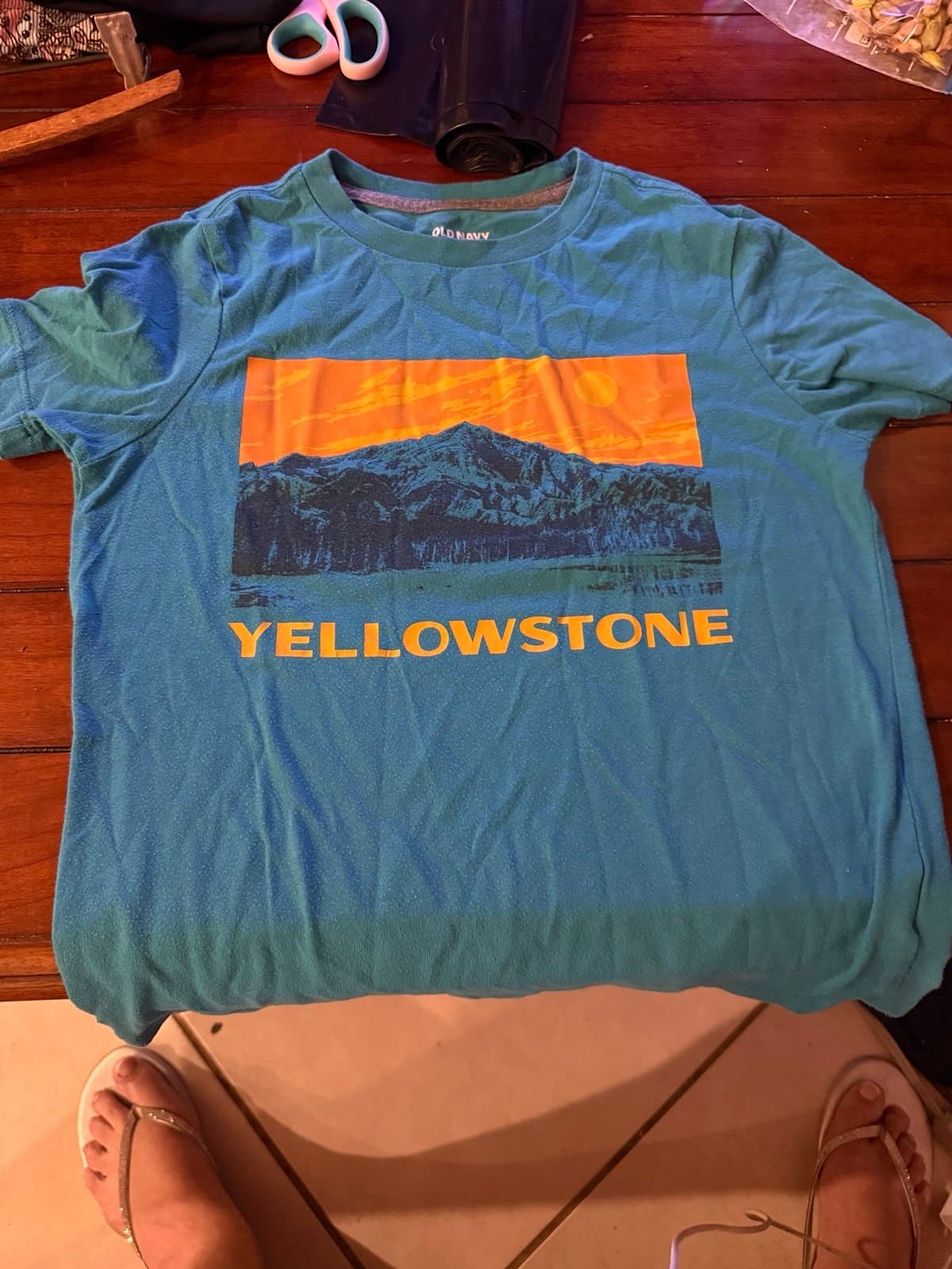 Old Navy Yellowstone Mountains Graphic T-shirt M (8)