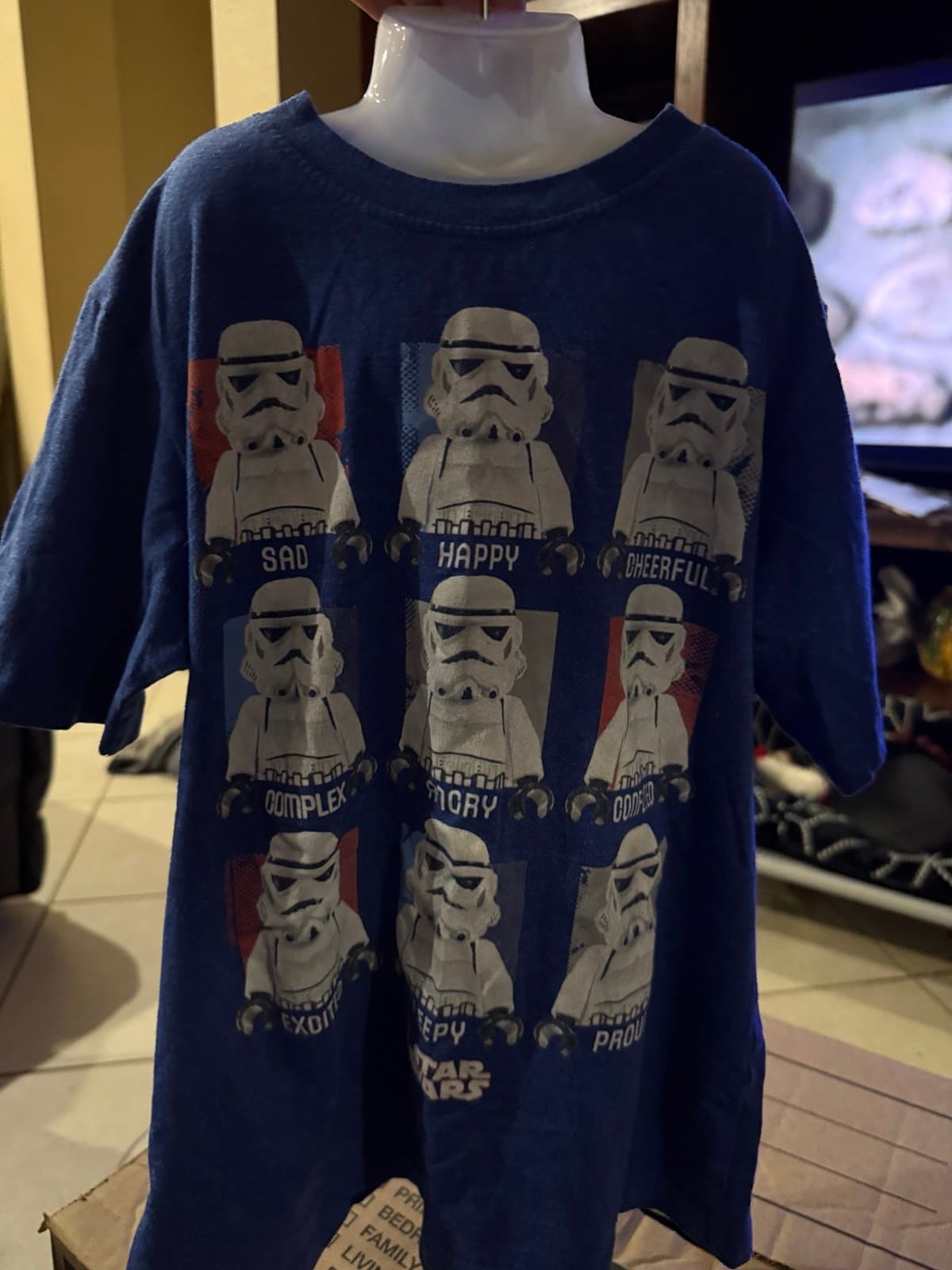 LEGO Star Wars Stormtrooper Emotions T-shirt Size 7