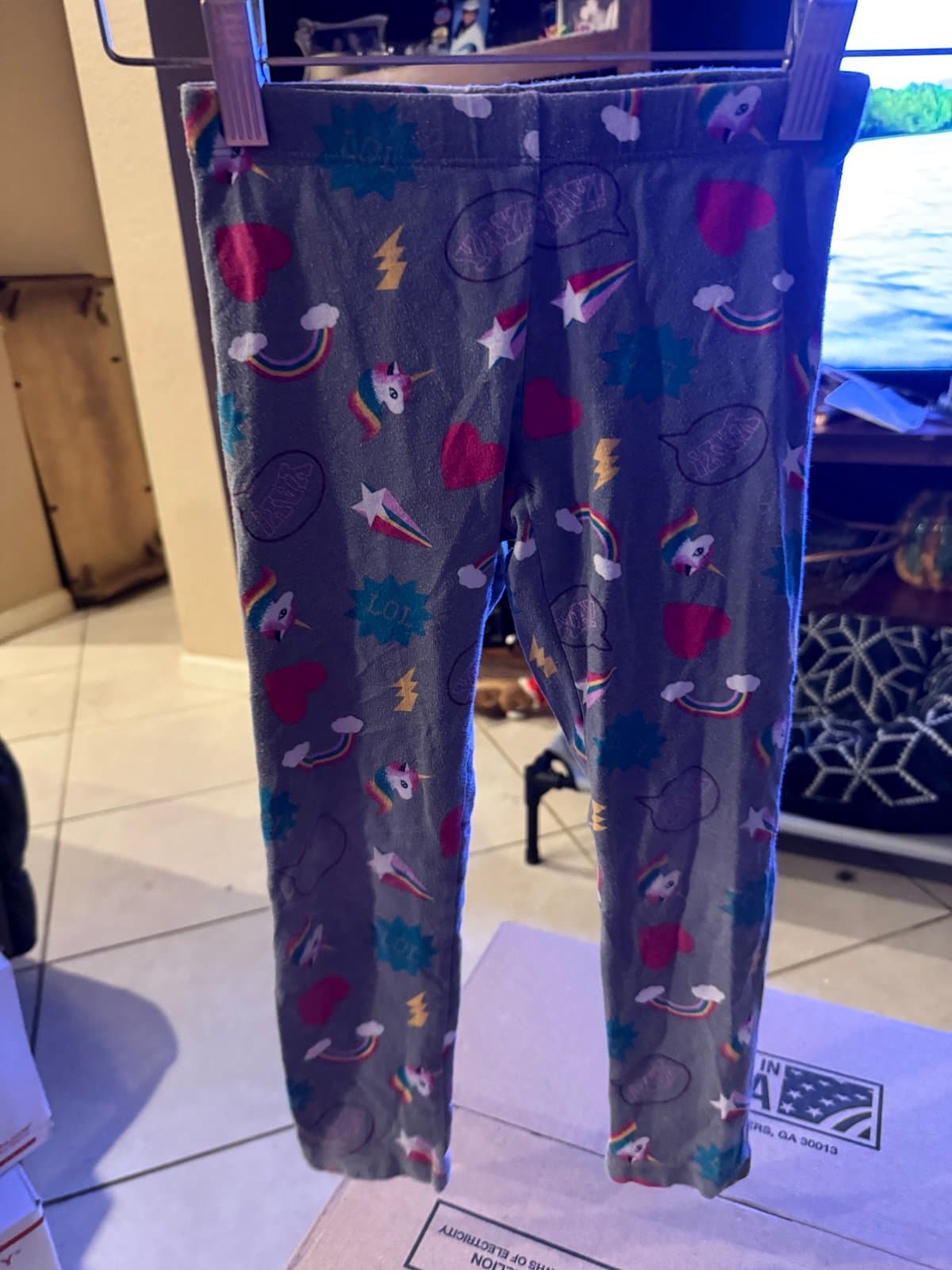 Wonder Nation Unicorn Rainbow Leggings 6-6X