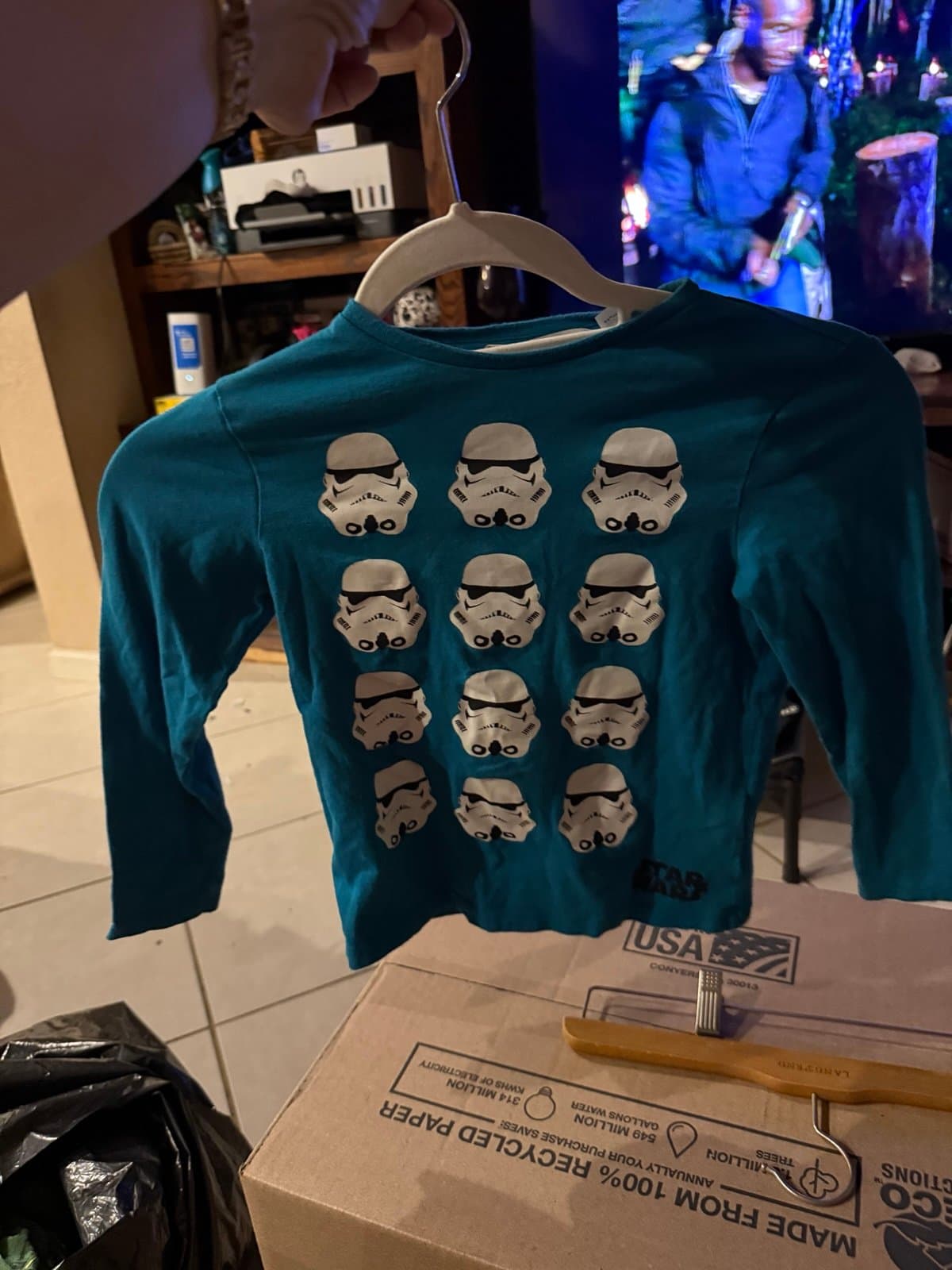 H&M Star Wars Stormtrooper Long Sleeve Shirt Kids 4-6Y