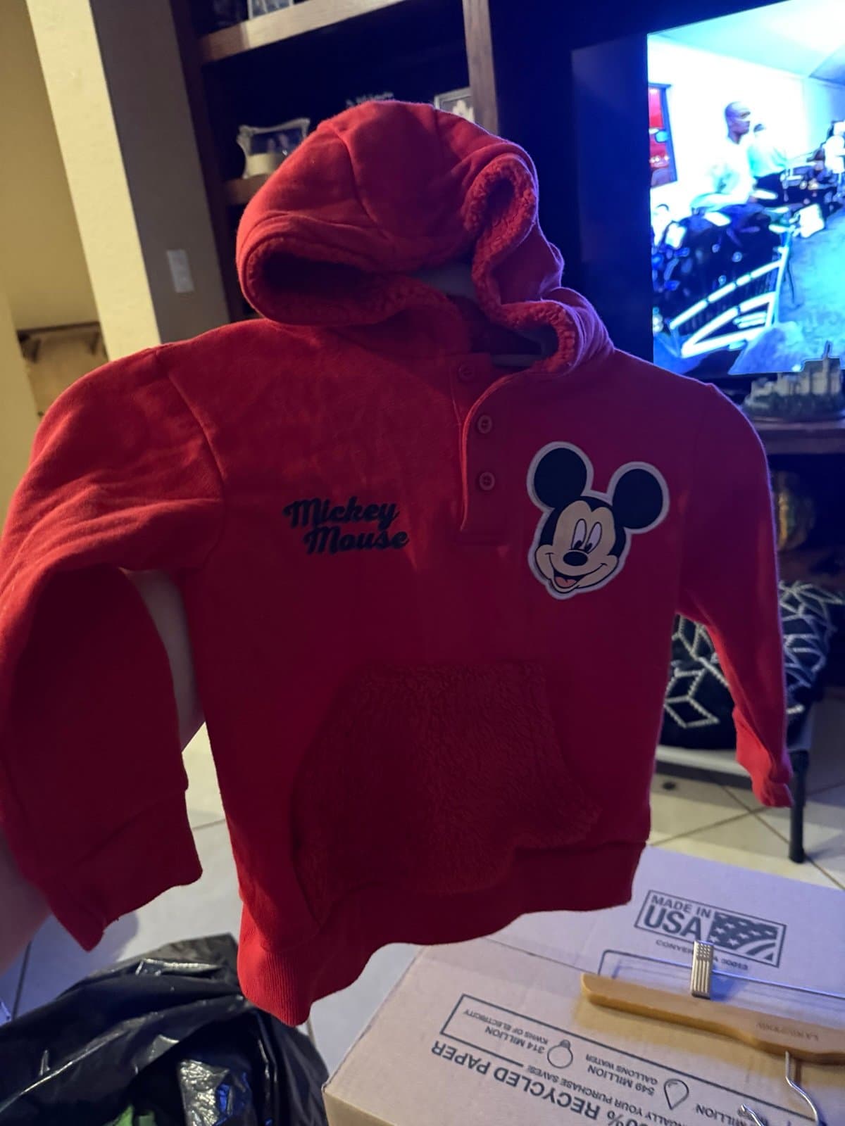 Disney Mickey Mouse Red Hoodie 5T