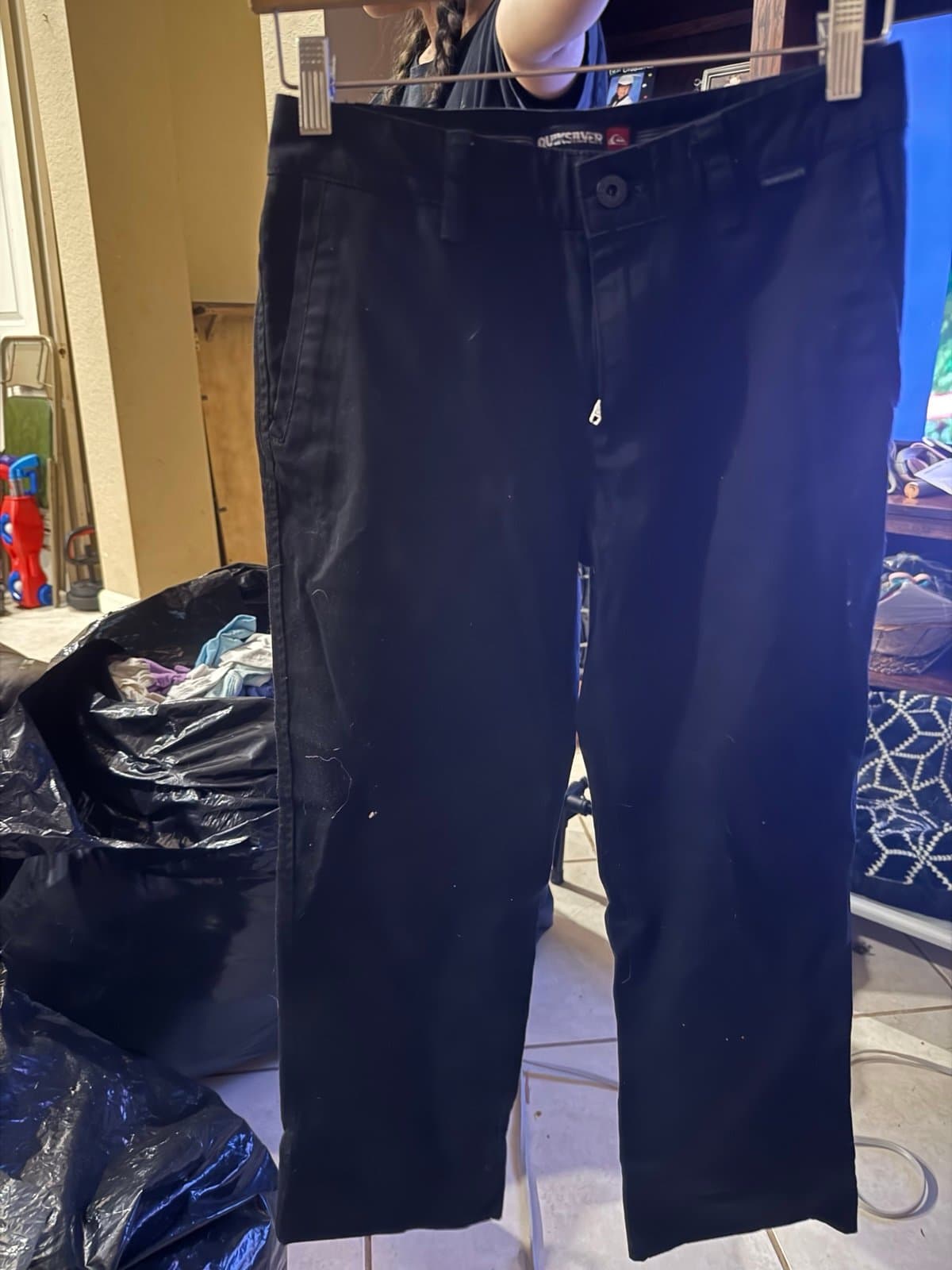 Quiksilver Black Youth Pants 26 Waist