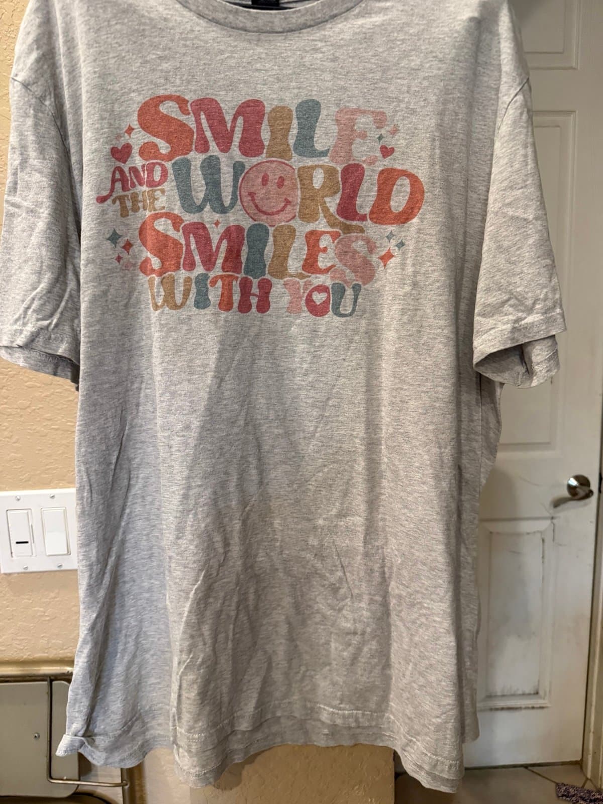 Grey Smile Graphic T-Shirt