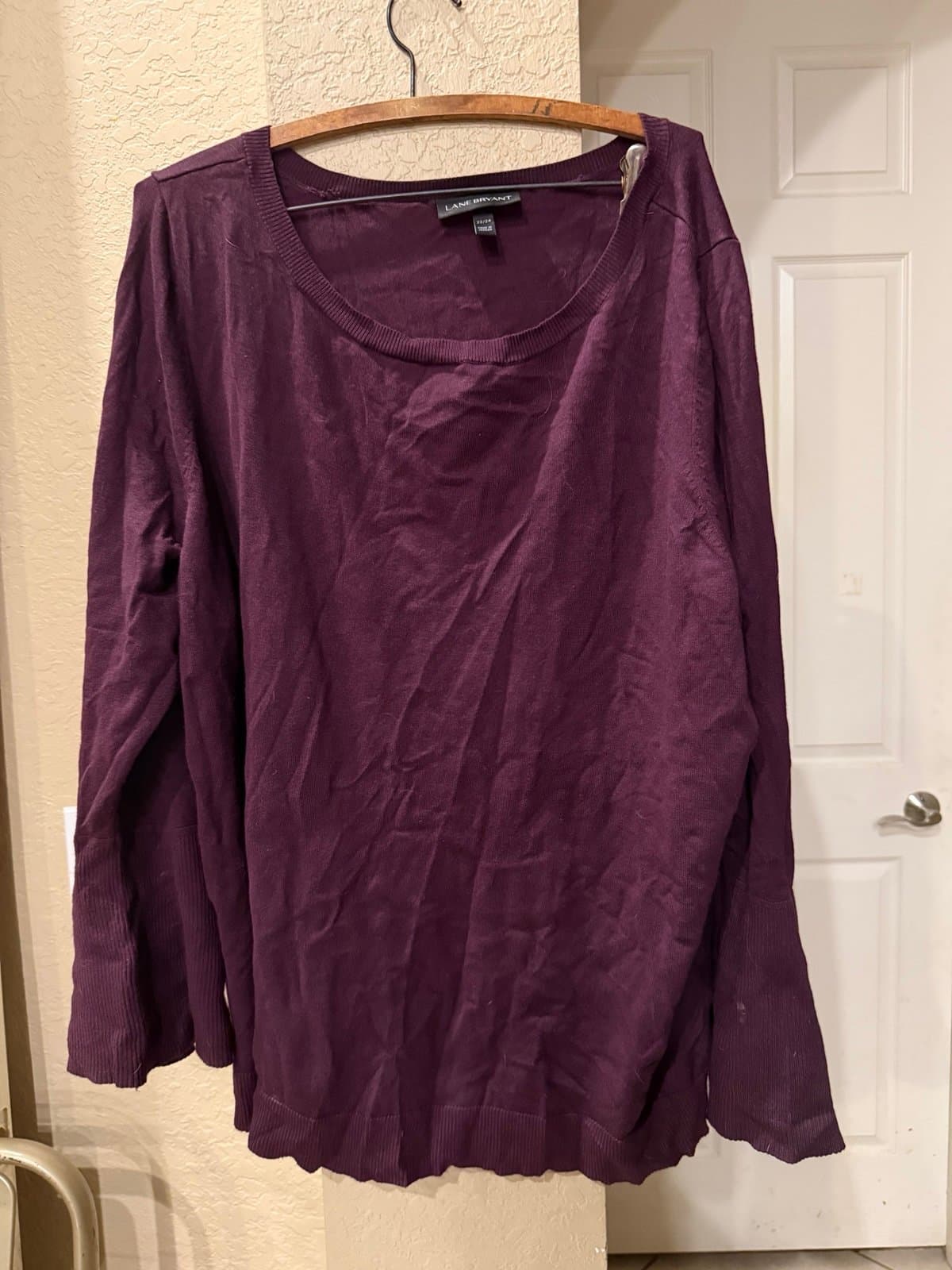 Lane Bryant Purple Knit Sweater Top 22/24