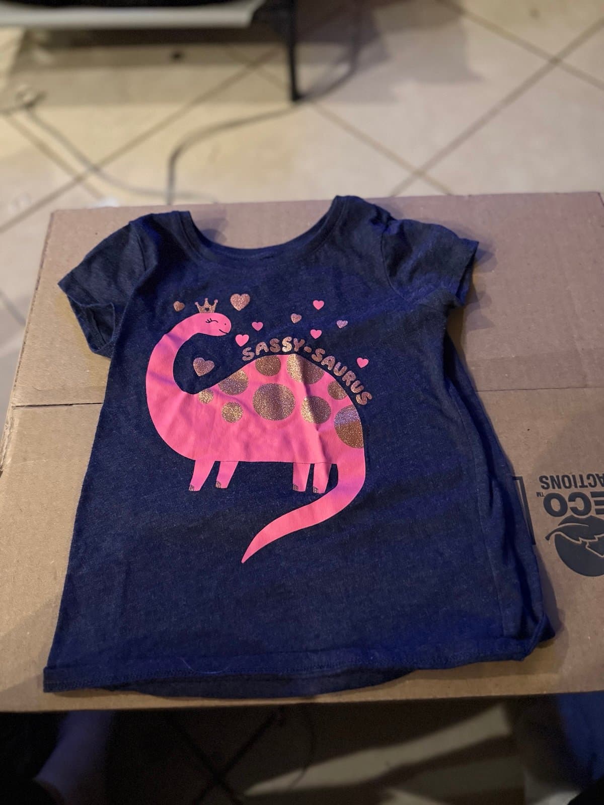 The Children's Place 5T Sassy-saurus Dinosaur Tee