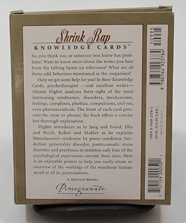 Shrink Rap: Psychological Terms And Phrases Knowledge Cards Deck- - Thumbnail 2