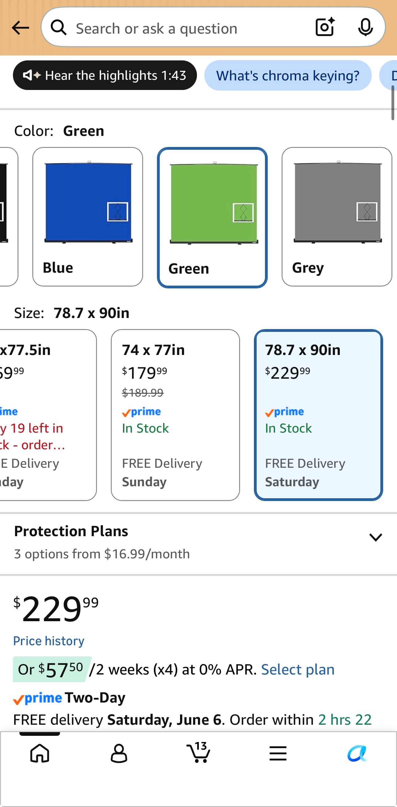 78.7” x 90” Large Collapsible Green Screen - Chroma Key Backdrop - Thumbnail 8