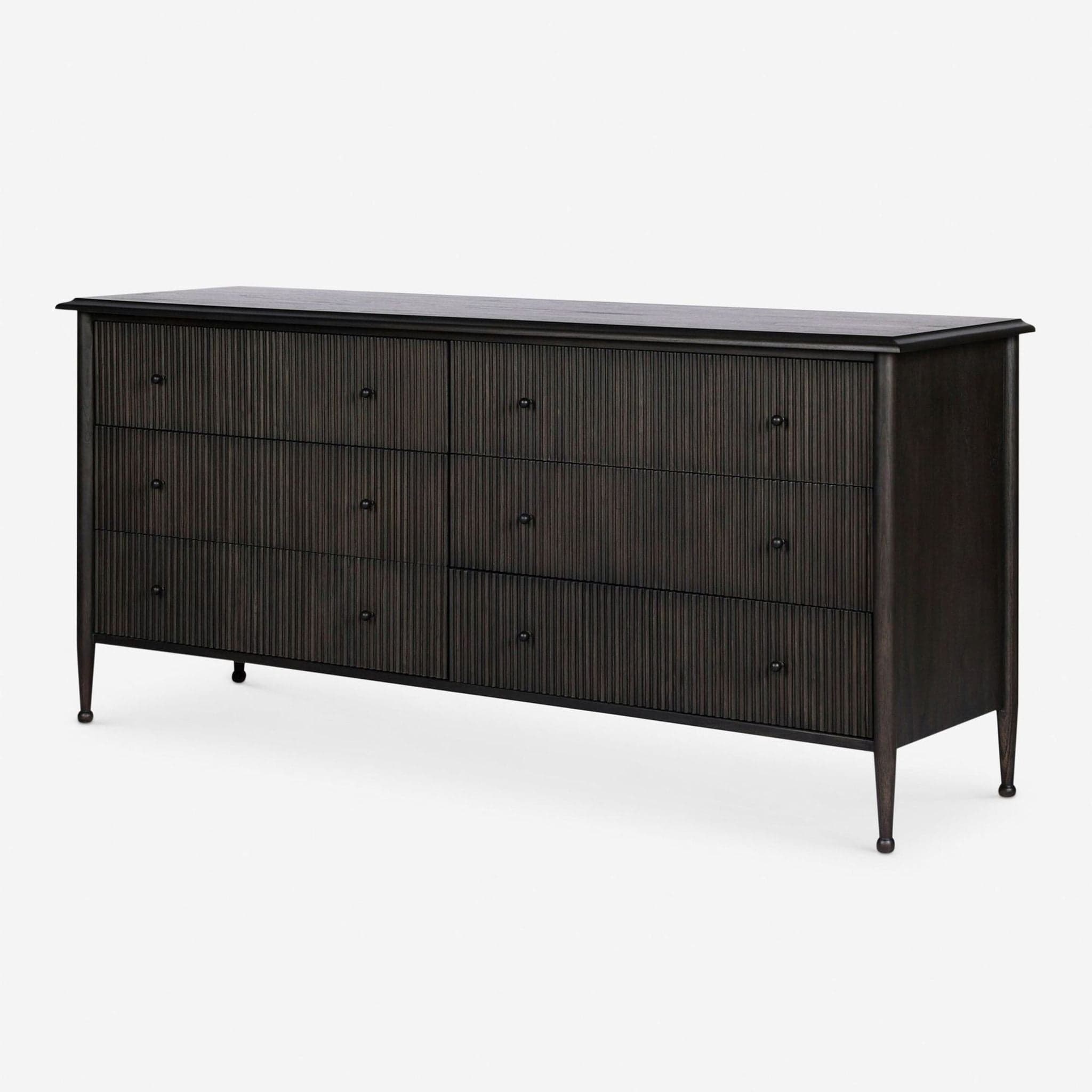 Lulu and Georgia Eloise Modern Smoked Black 6-Drawer Dresser - Thumbnail 7