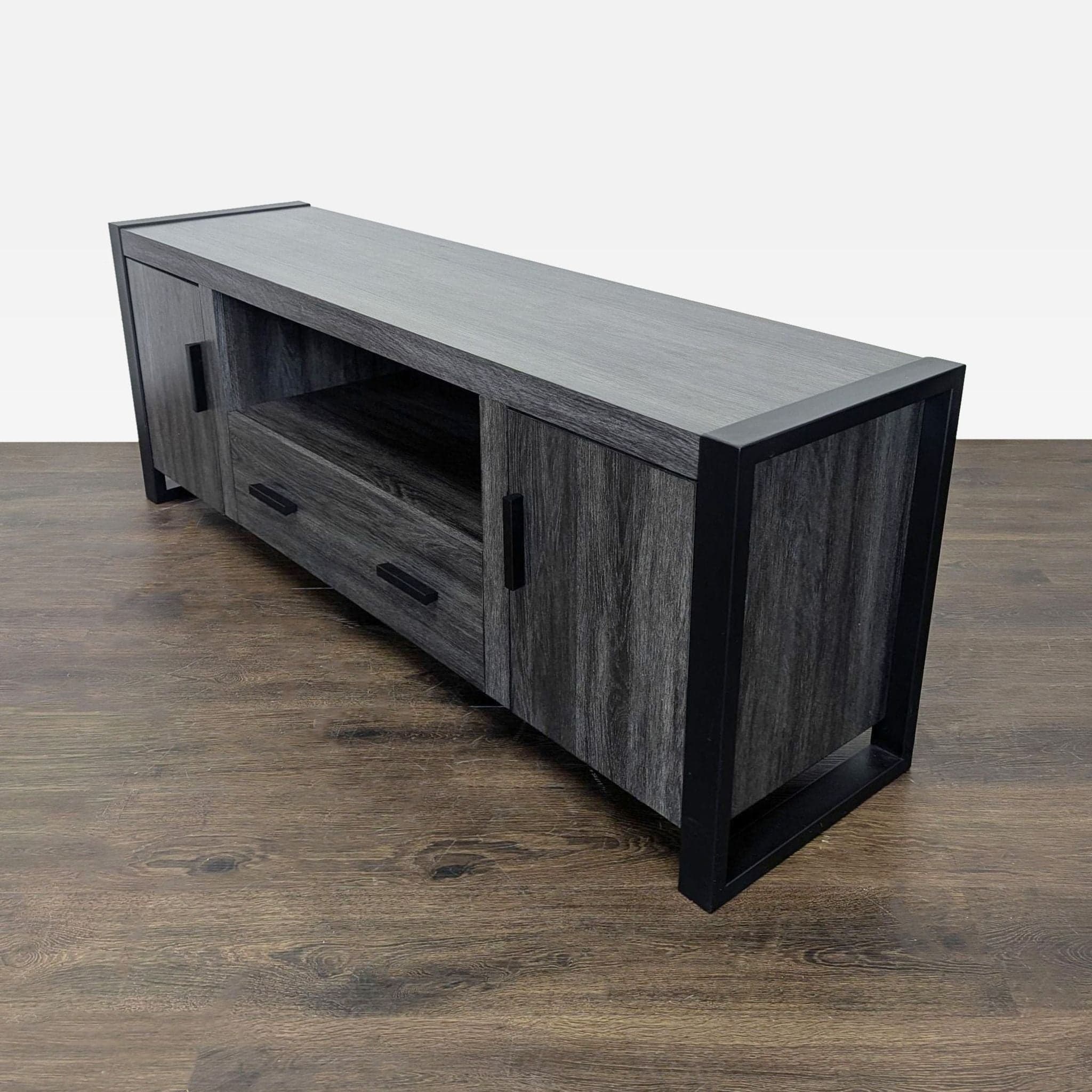 Walker Edison Industrial Modern Wood TV Stand - Thumbnail 3