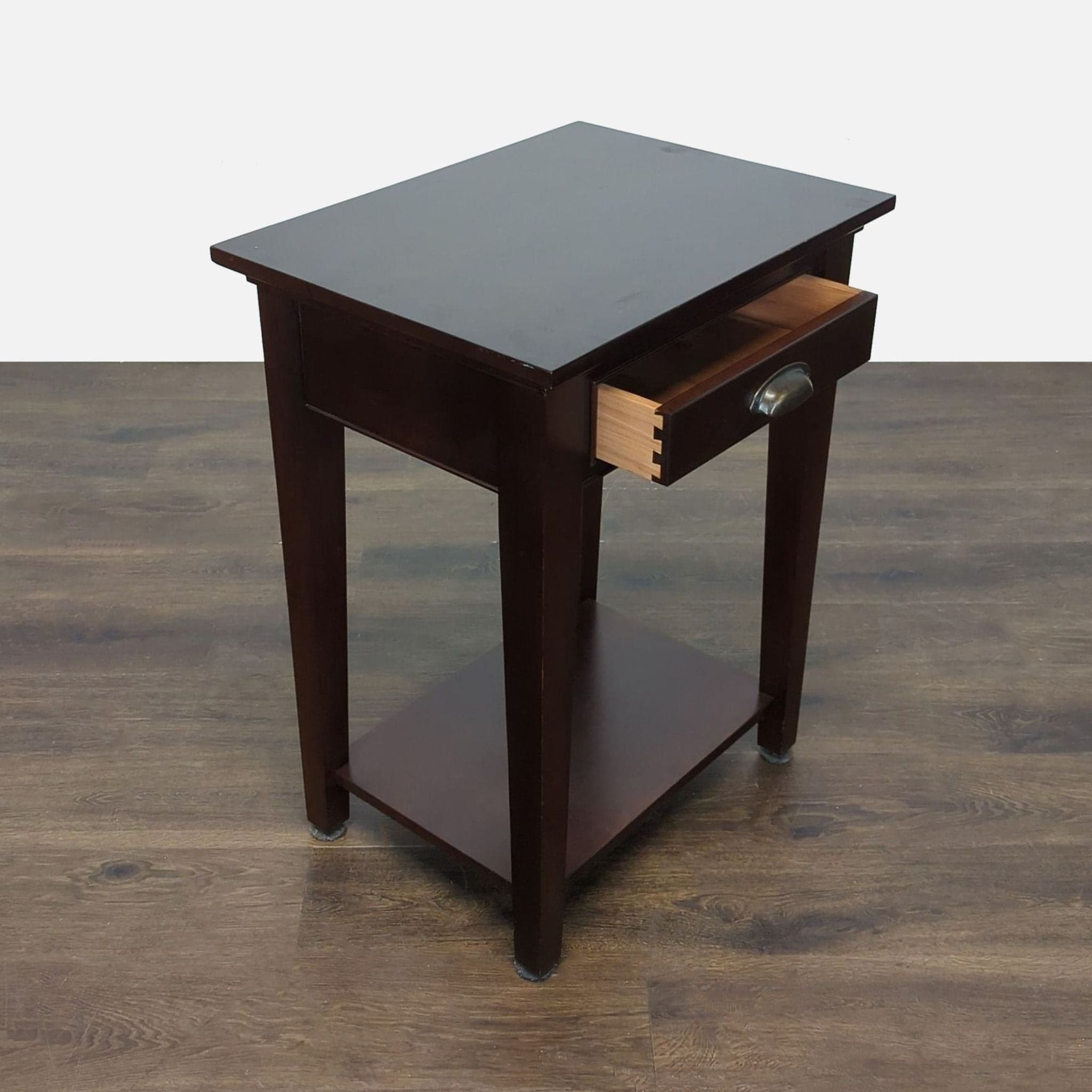 Pottery Barn One Drawer End Table with Shelf - Thumbnail 2