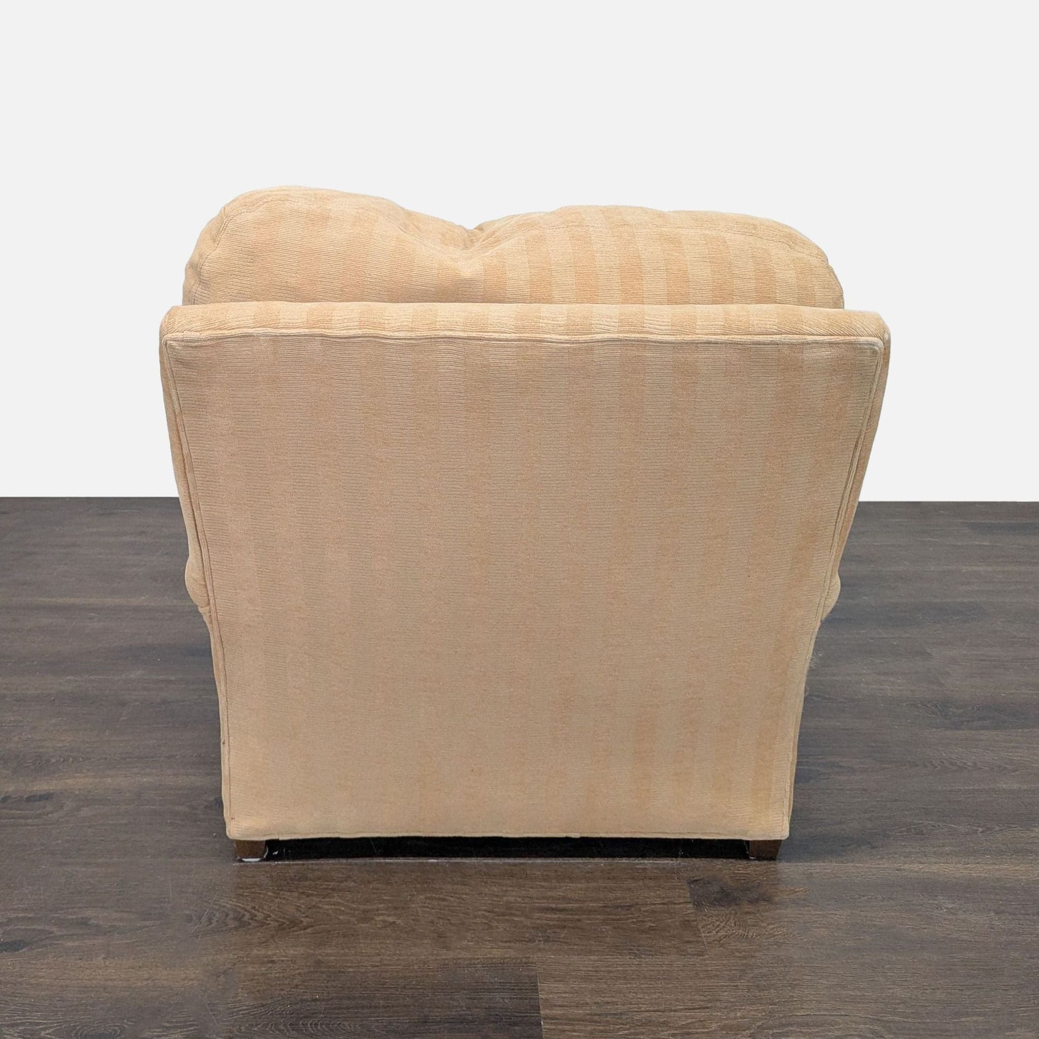 Crate & Barrel Beige Striped Lounge Chair - Thumbnail 9