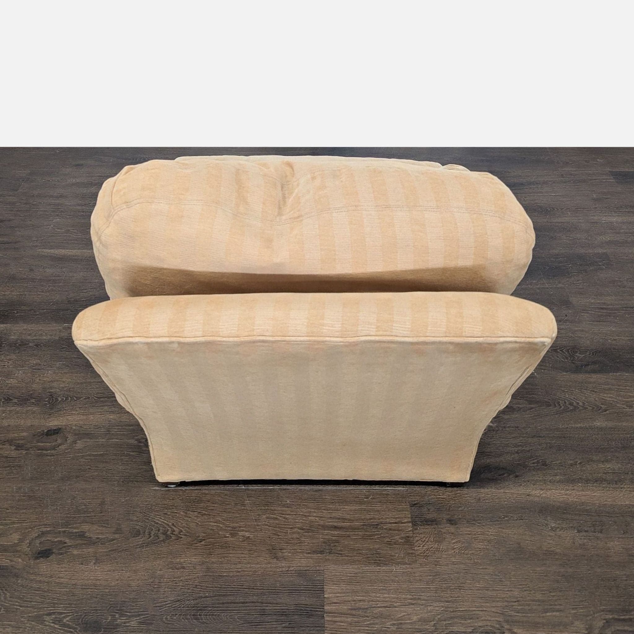 Crate & Barrel Beige Striped Lounge Chair - Thumbnail 3