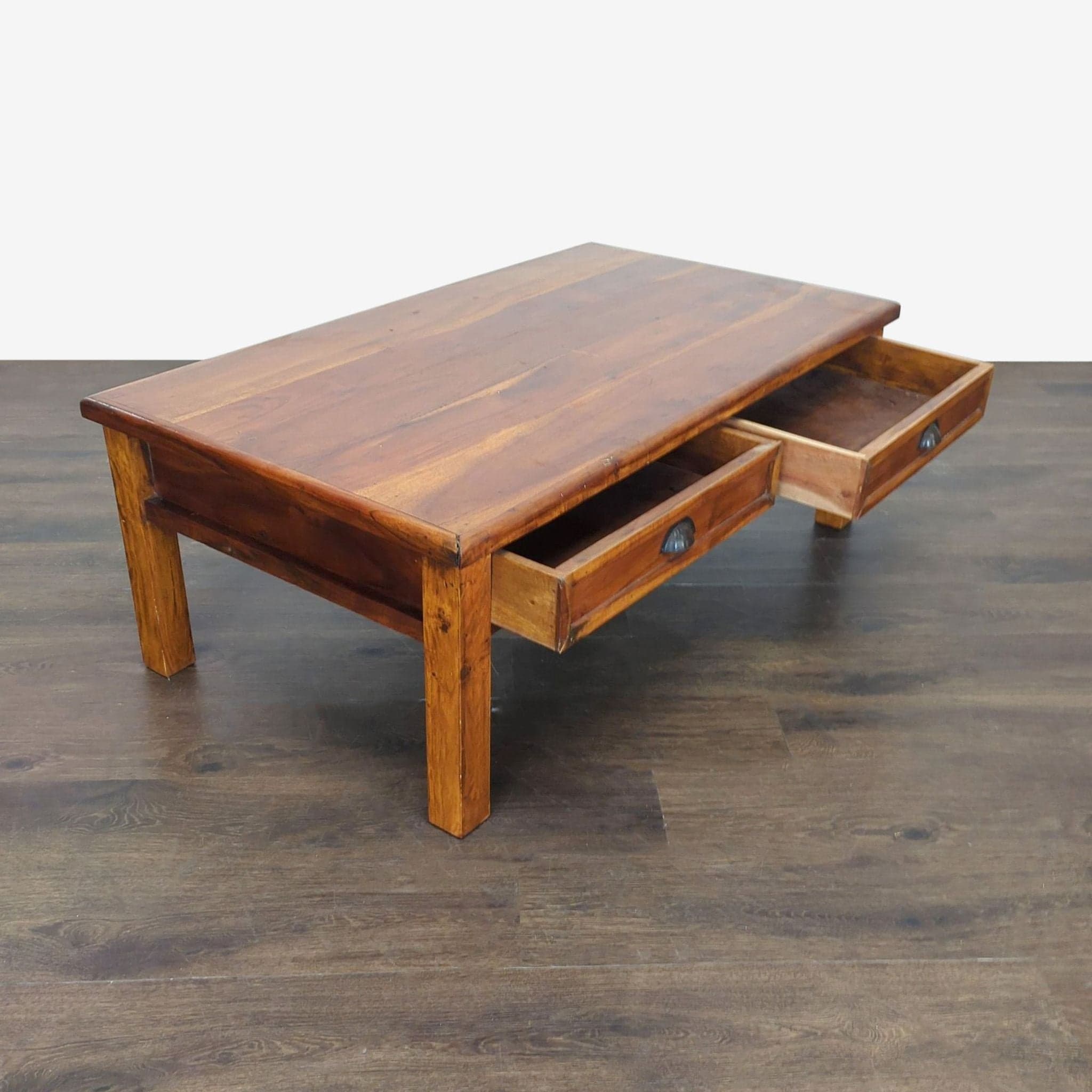 Rustic Two Drawer Coffee Table - Thumbnail 2
