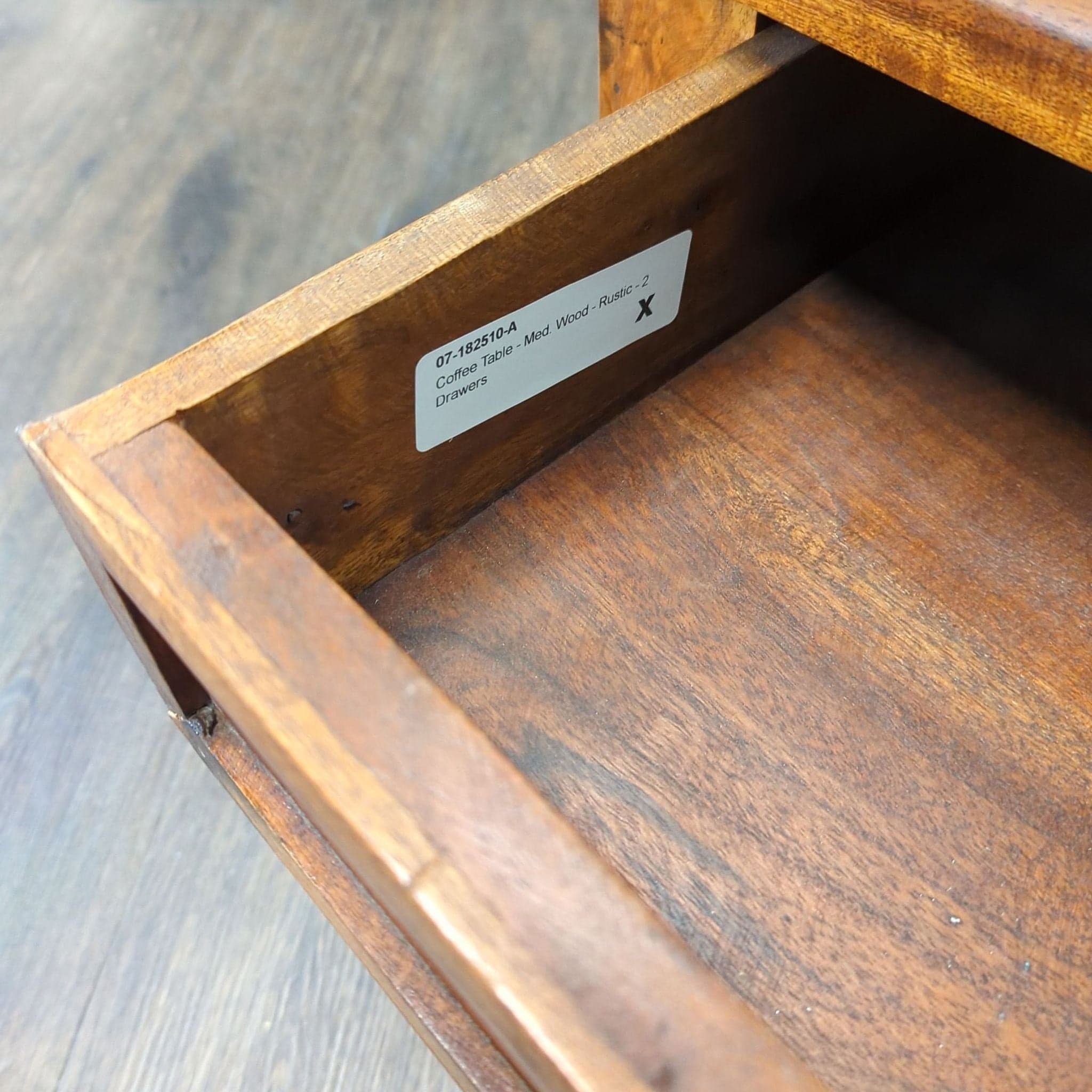 Rustic Two Drawer Coffee Table - Thumbnail 5