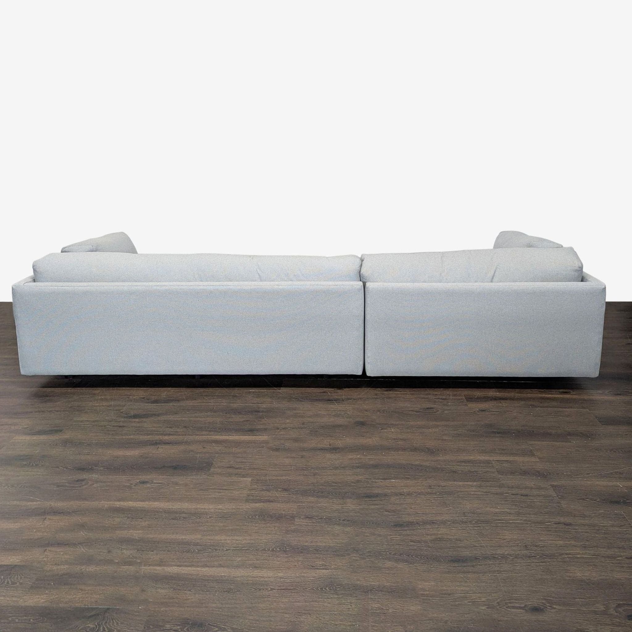 Blu Dot Sunday Modern Light Gray Sectional Sofa with Chaise - Thumbnail 3