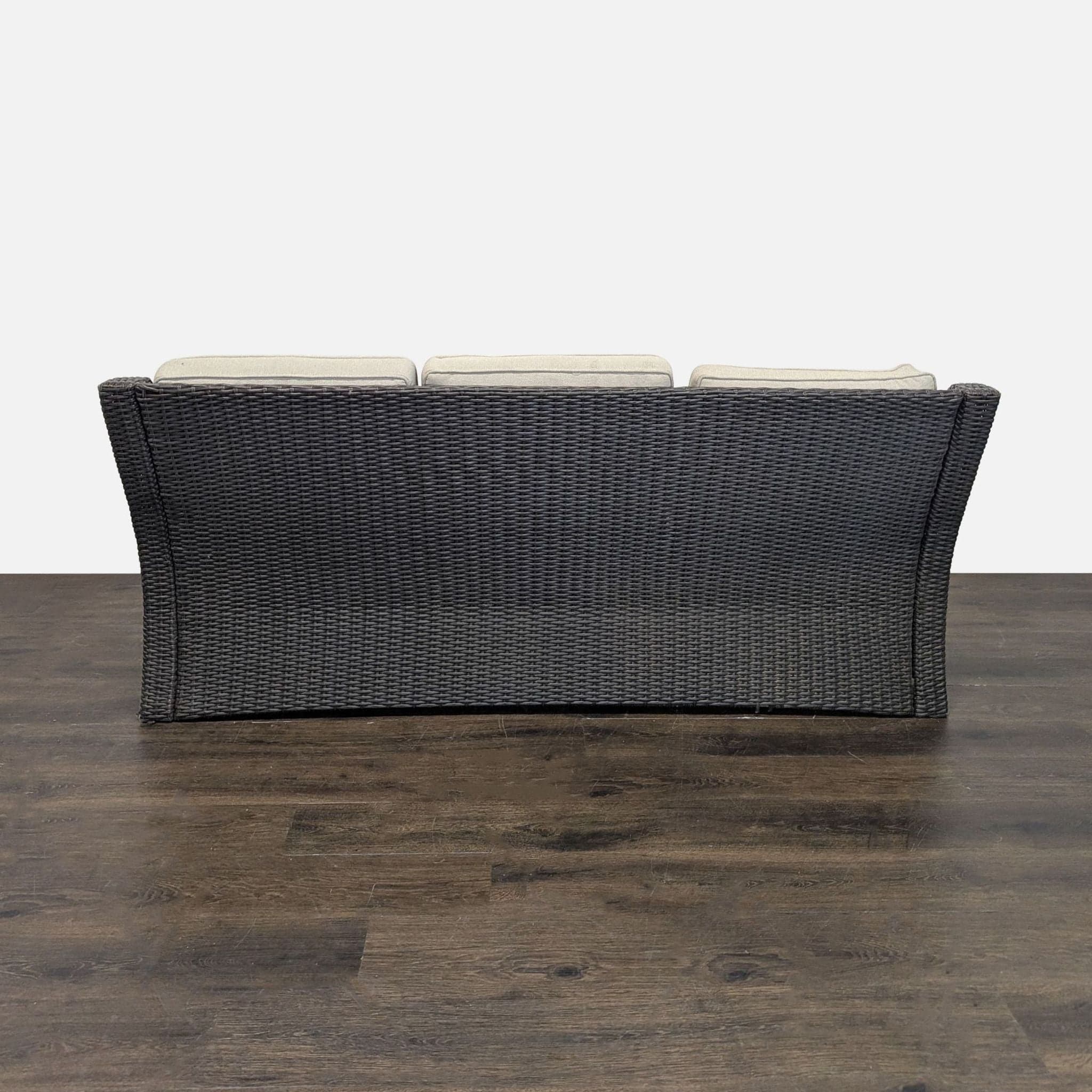 Threshold Outdoor All Weather Wicker 3-Seater Sofa with Cushions - Thumbnail 8