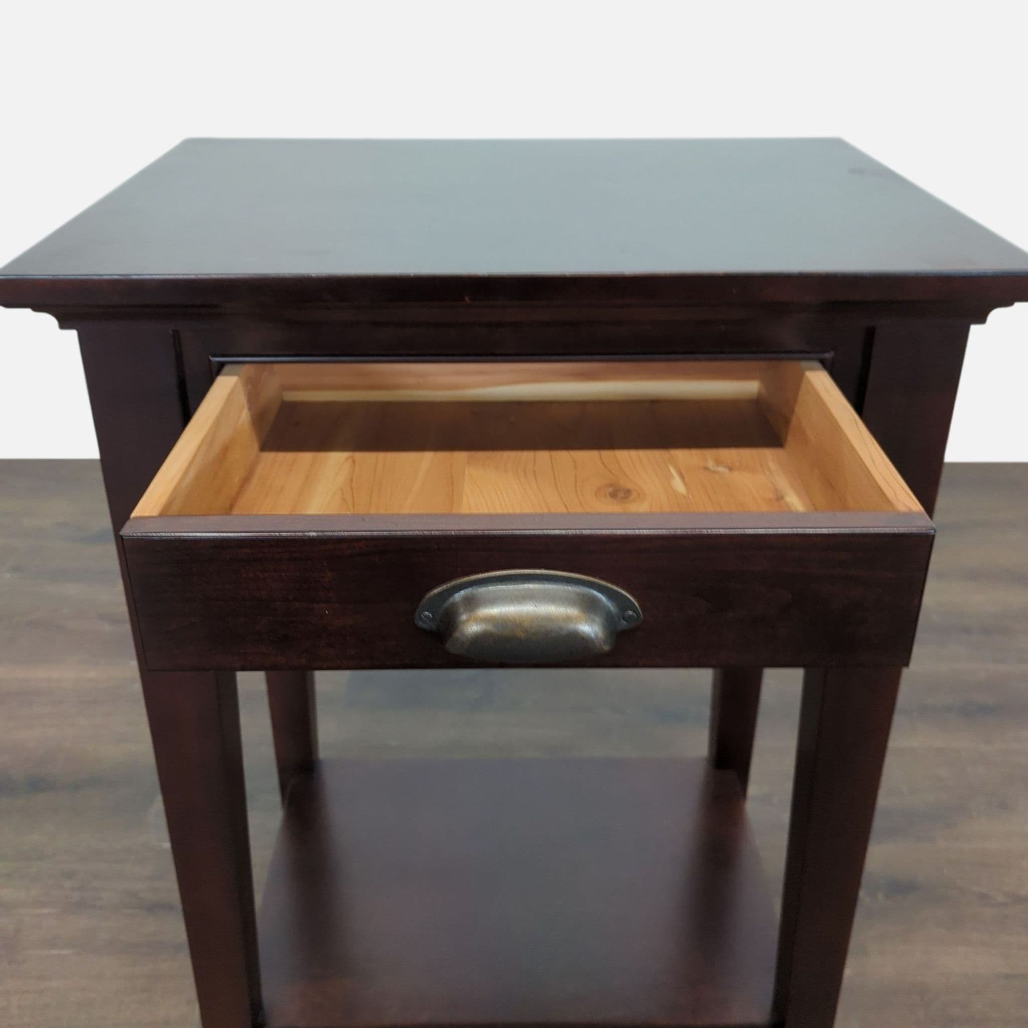 Pottery Barn One Drawer End Table with Shelf - Thumbnail 4