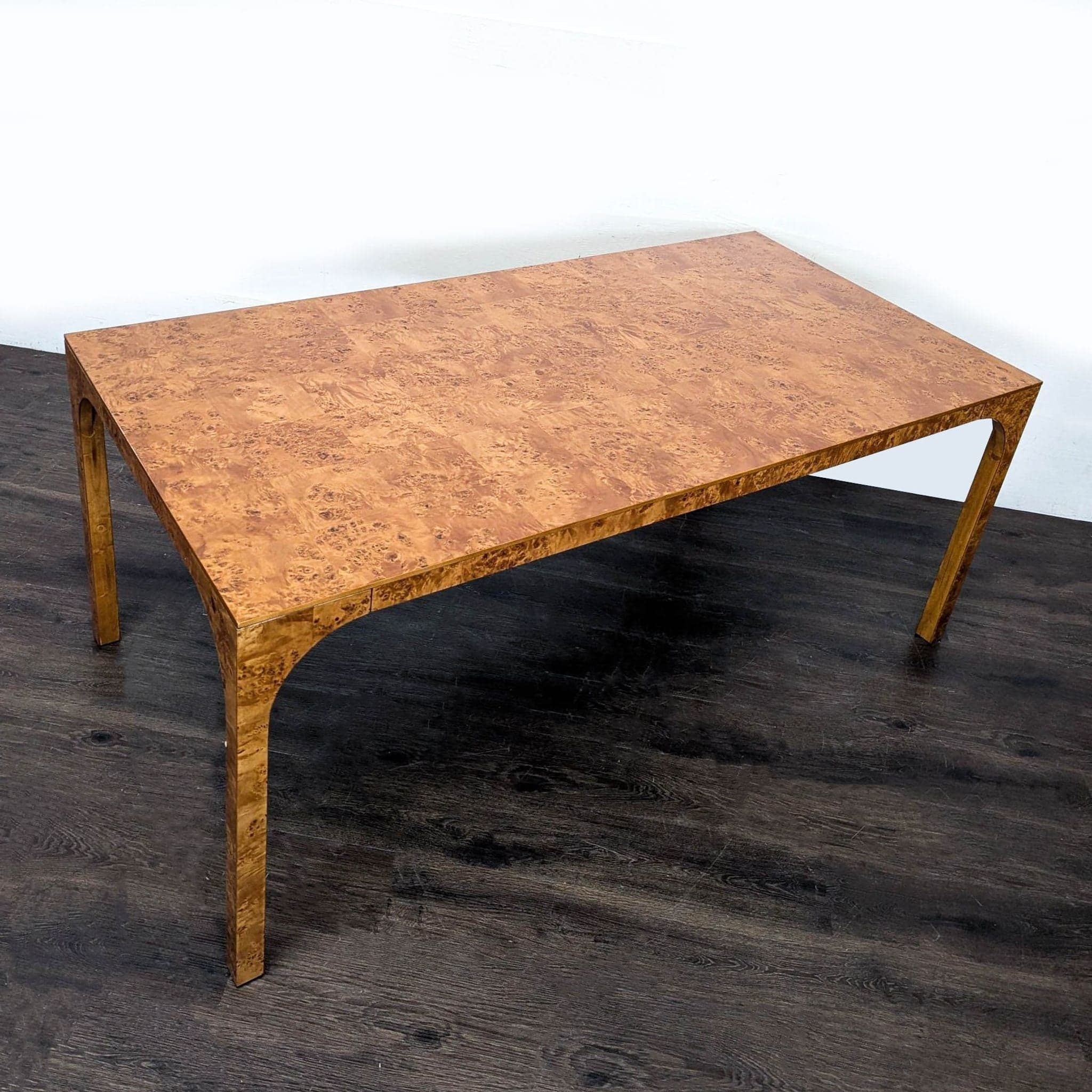 CB2 Burlwood Veneer Dining Table - Thumbnail 4