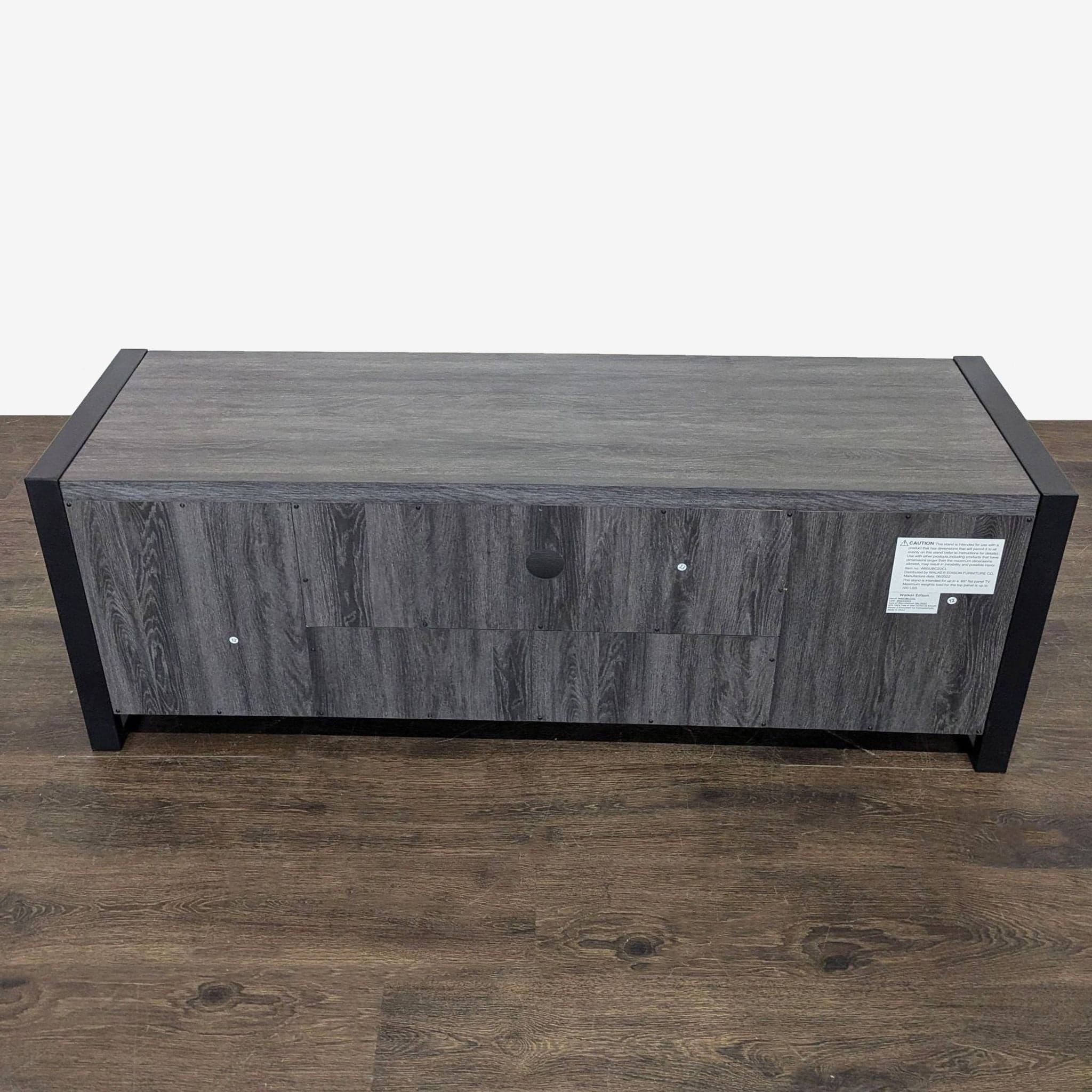 Walker Edison Industrial Modern Wood TV Stand - Thumbnail 5